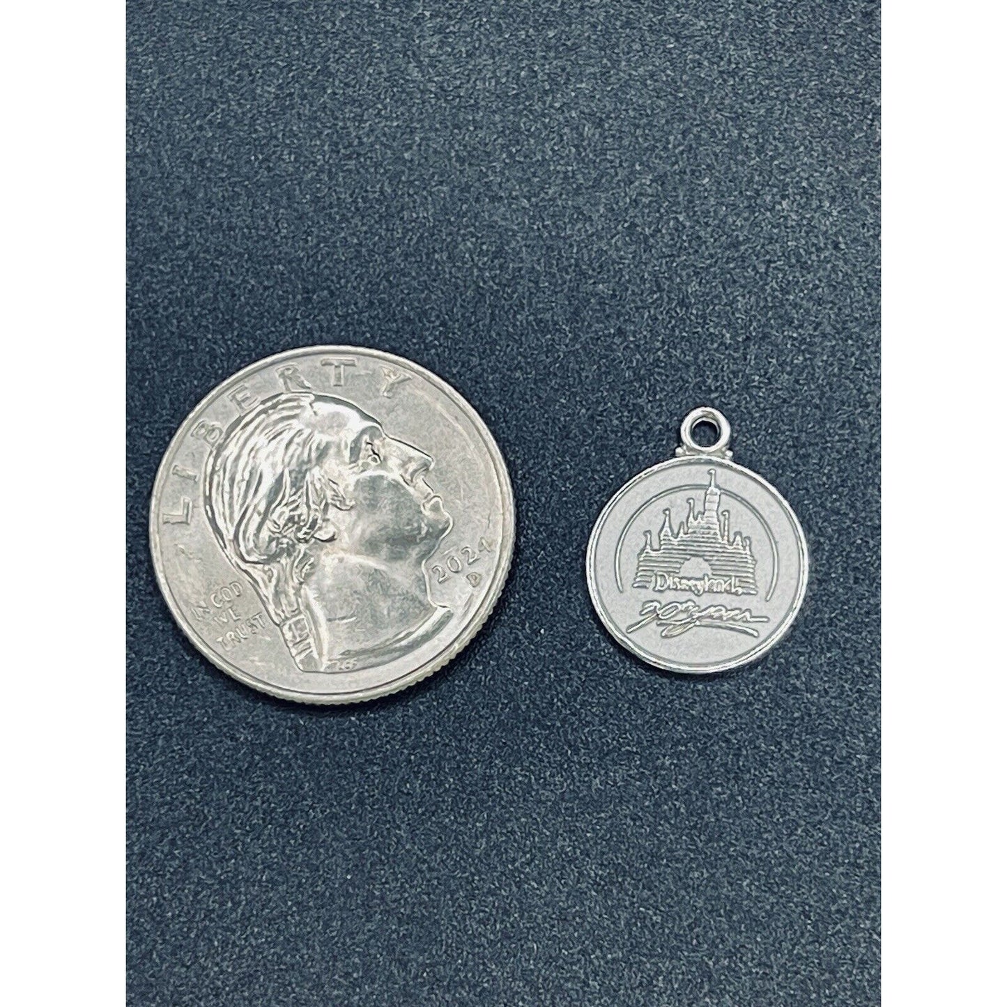Vintage Disneyland 30th Anniversary Sterling Silver Cjarm 925 L13