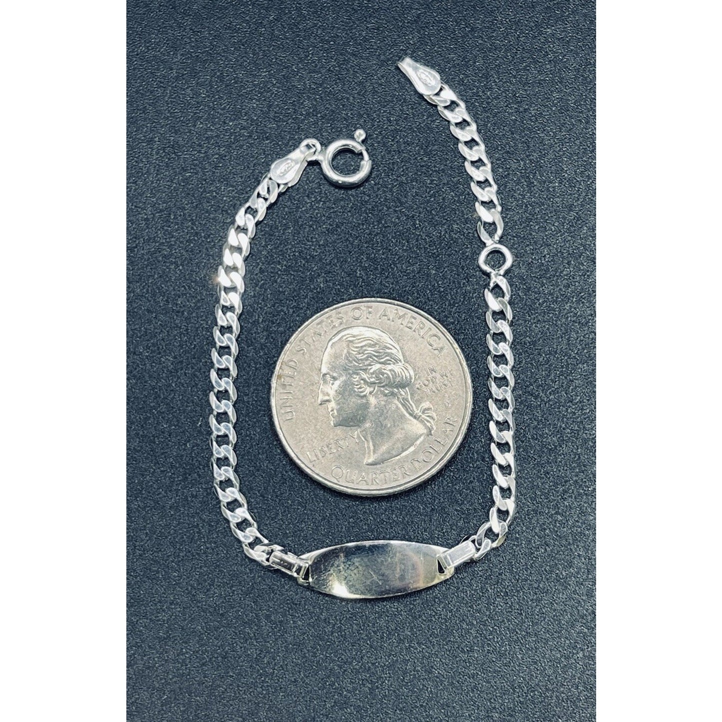 New Condition 6” Baby Sterling Silver ID Bracelet 925