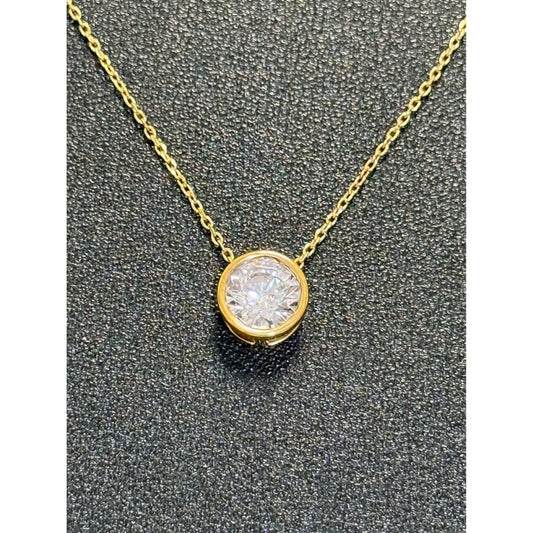 1.50 Carat Lab Grown Diamond F Color SI1 Clarity Gold over Sterling Silver