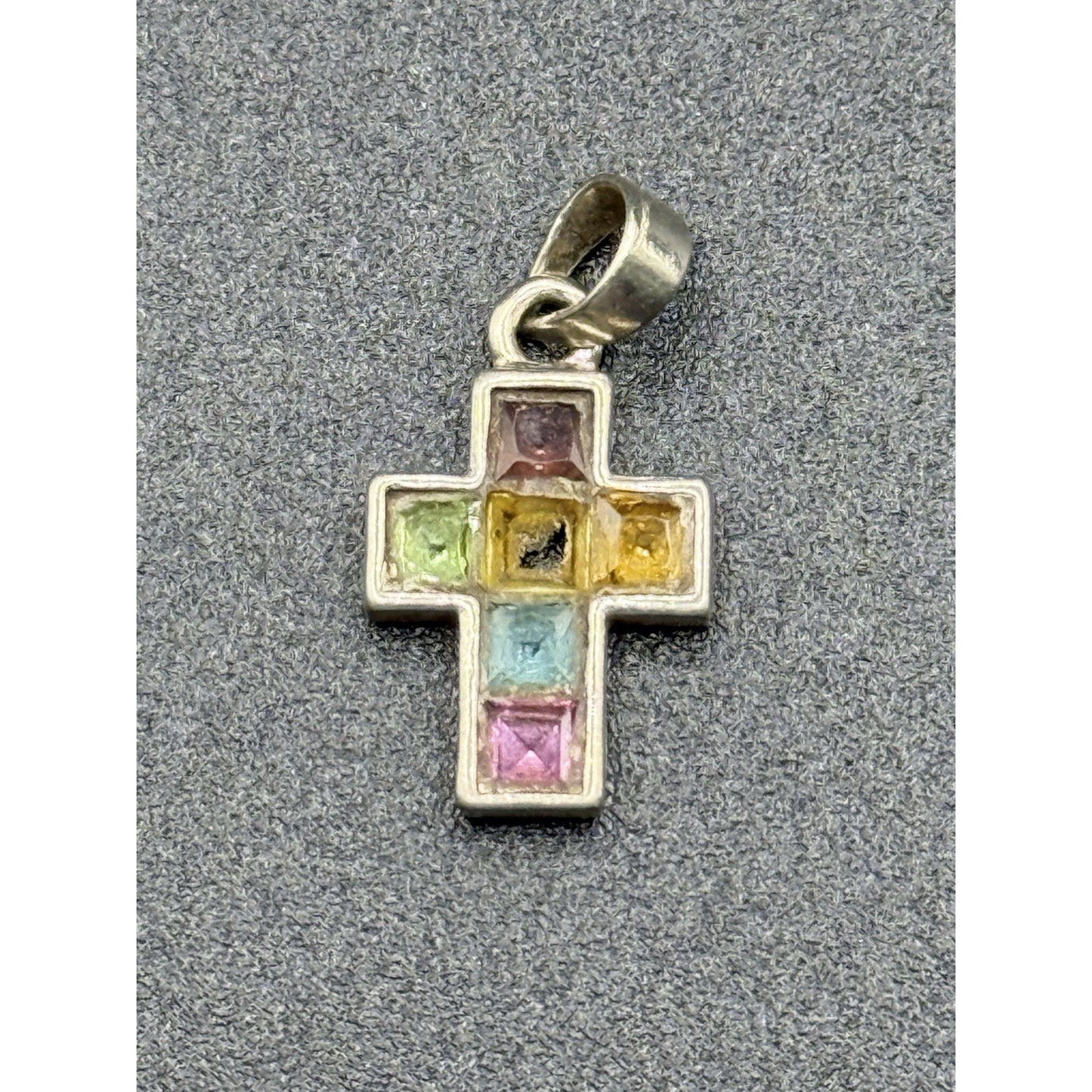 (3) Vintage Sterling Silver Dainty Cross Charm Pendant Lot 925 Q23