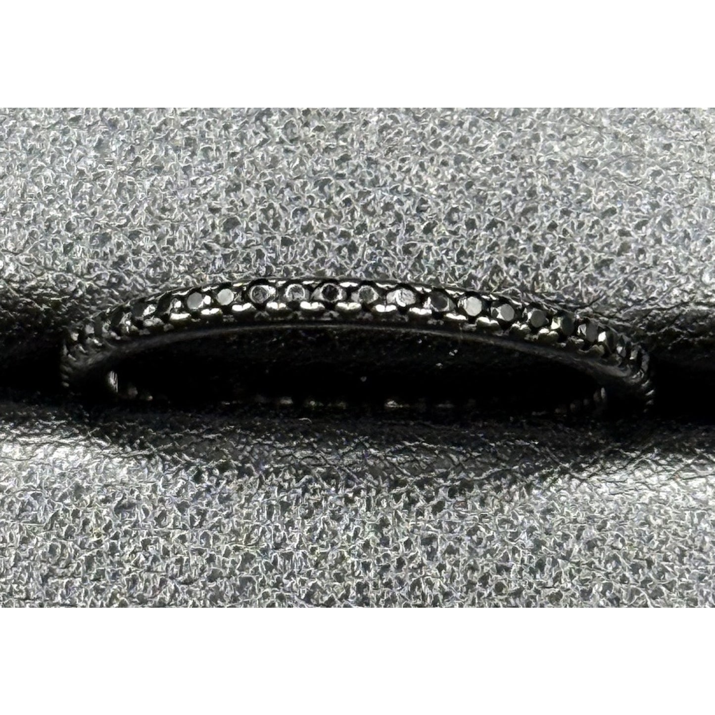 Black Oxidized Sterling Silver Black Cubic Zirconia Ring Size 9.00 N13