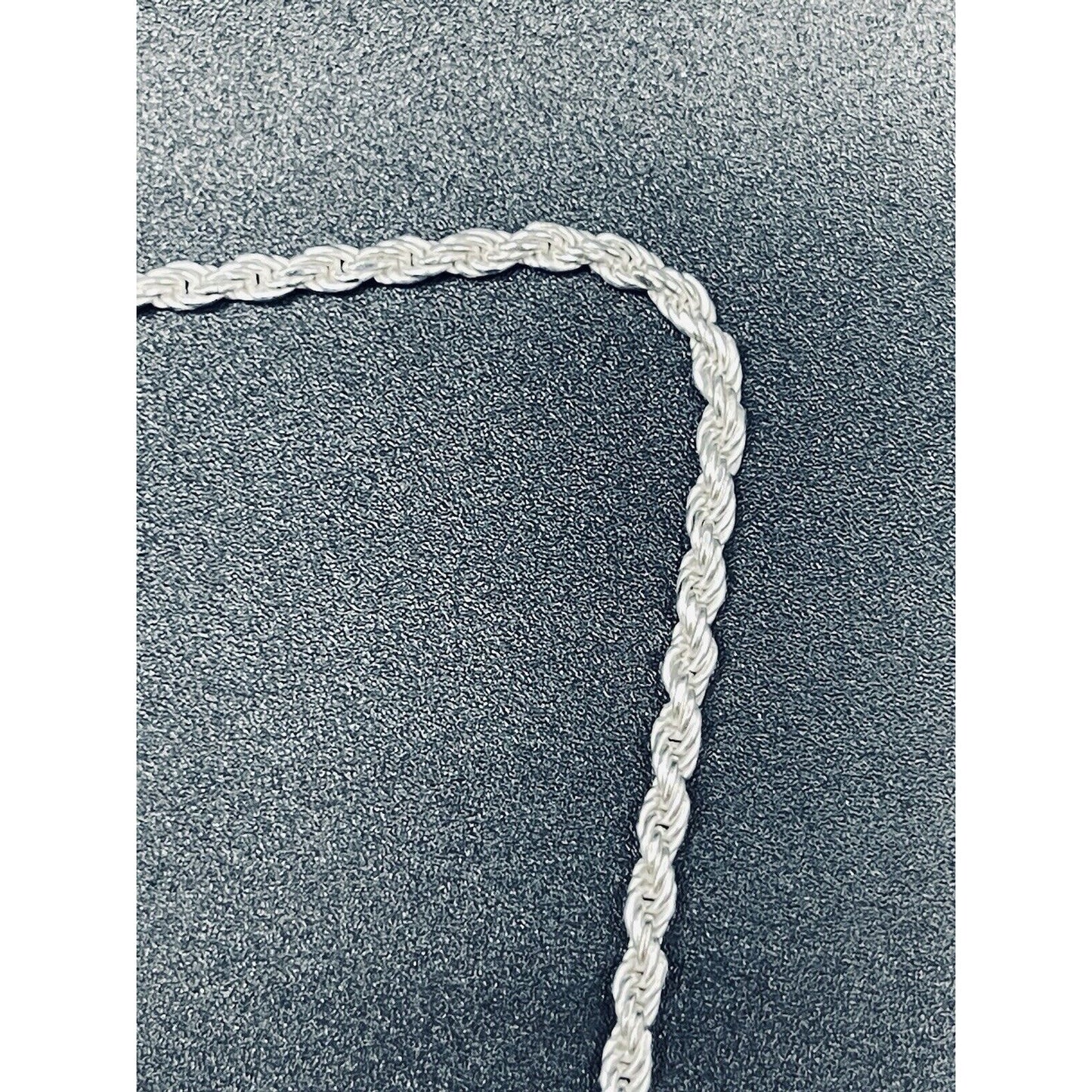 New Condition 22” 3MM Rope Chain Necklace 925