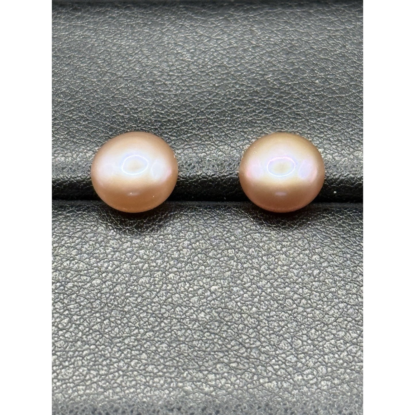 8.5MM Pink Pearl Genuine Sterling Silver Studs N20