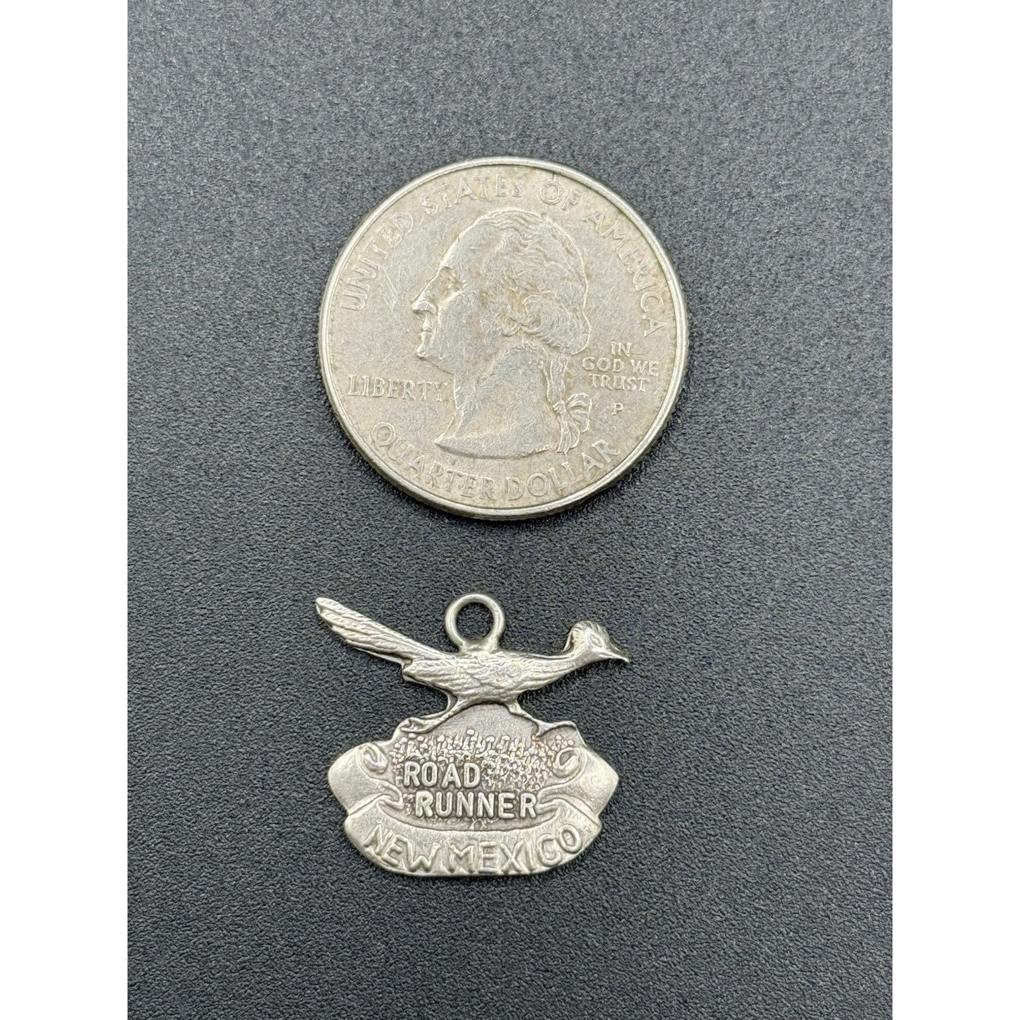 Vintage Sterling Silver Roadrunner New Mexico Charm 925 N28