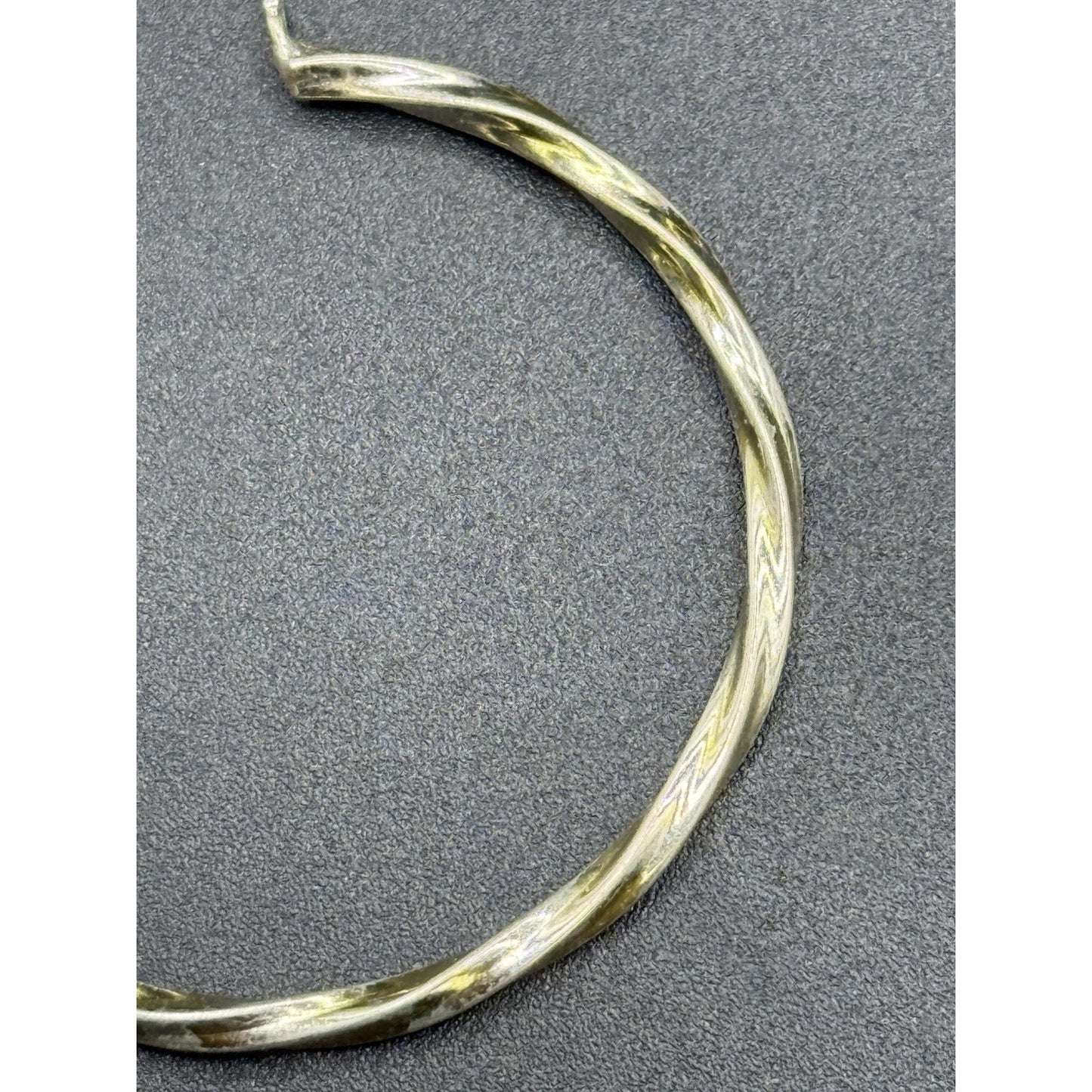 45MM Two Tone Sterling Silver Twist Hoops 925 P3