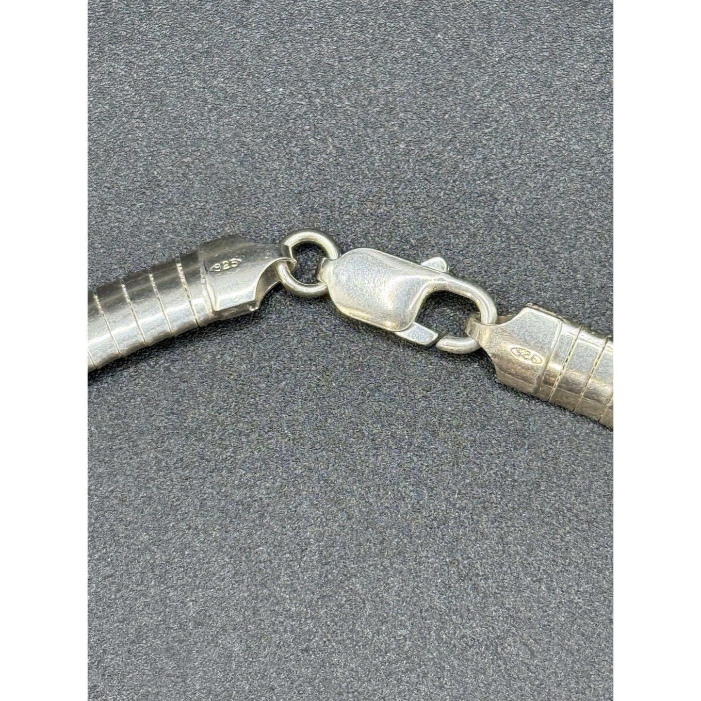 16” Sterling Silver Omega Style Collar Necklace 34 Grams P5