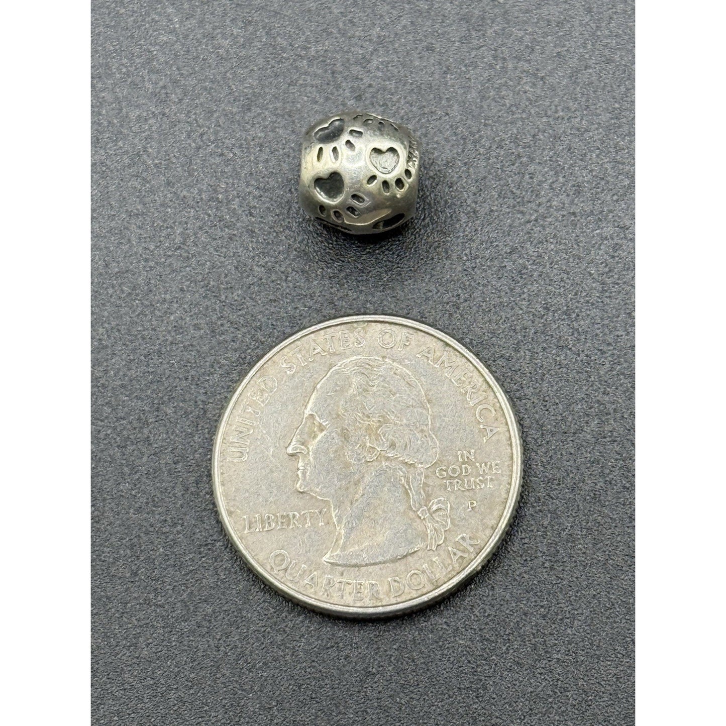 Chamilia Sterling Silver Paw Print Enamel Charm P18