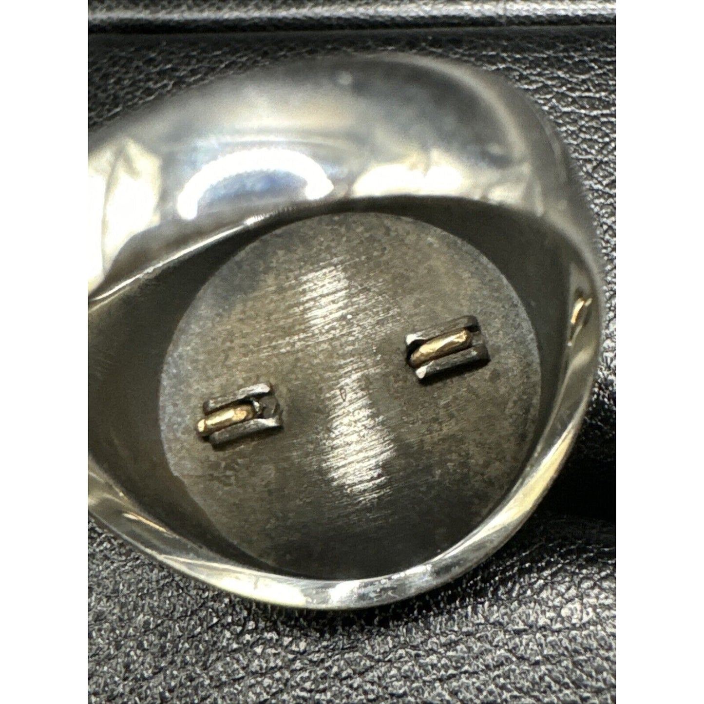 New Condition Sterling Silver Two Tone Compass Ring 925 Size 10 Oxidized