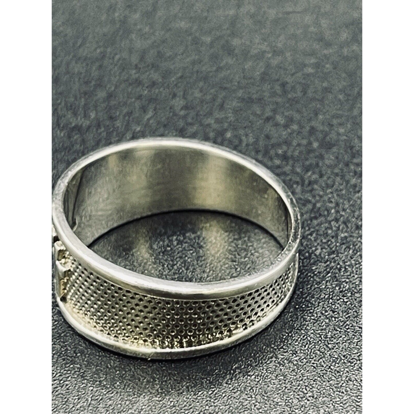 New Condition Sterling Silver Three Crosses Jesus Ring Size 10.00