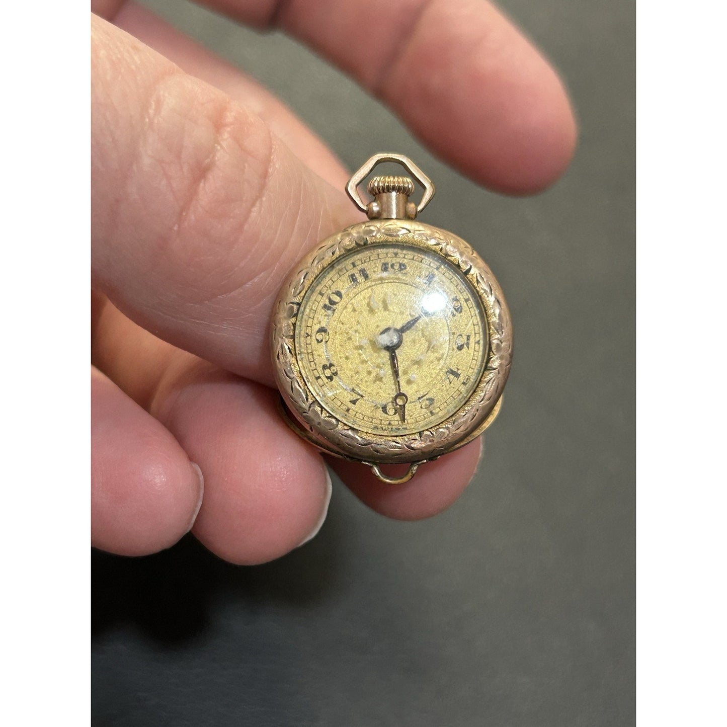 24MM LeCoultre Gold Filled Pendant Watch Not Working As Is