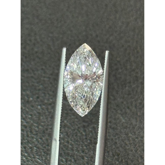 Loose 3.09 Marquise Cut Lab Grown Diamond E Color VS1 Clarity IGI Lab Report