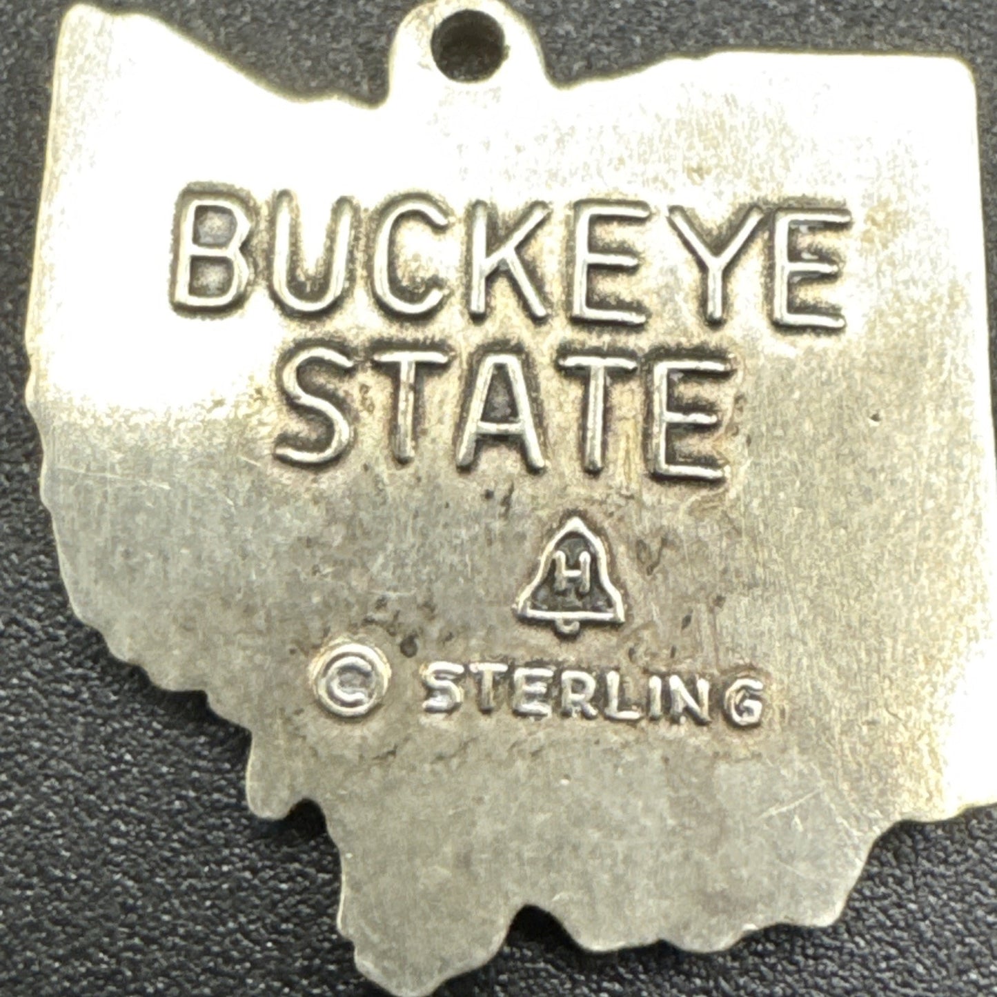 Vintage Sterling Silver Ohio State Charm Buckeye State 925 U1