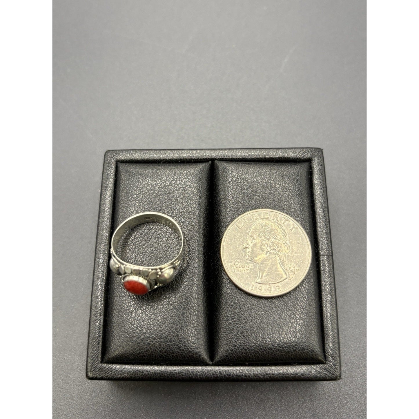 New Condition Bali Style Coral Ring Size 7
