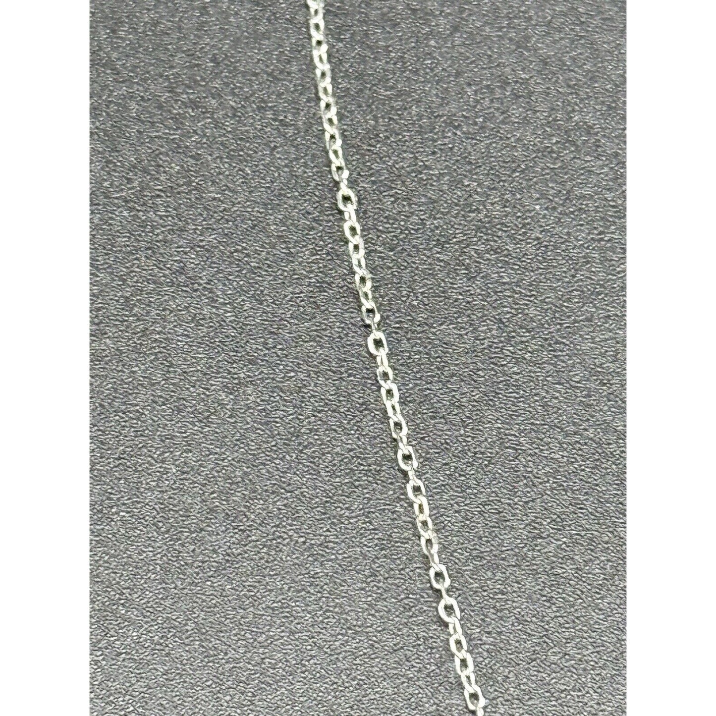 18” New Condition Sterling Silver Rainbow Pendant Necklace