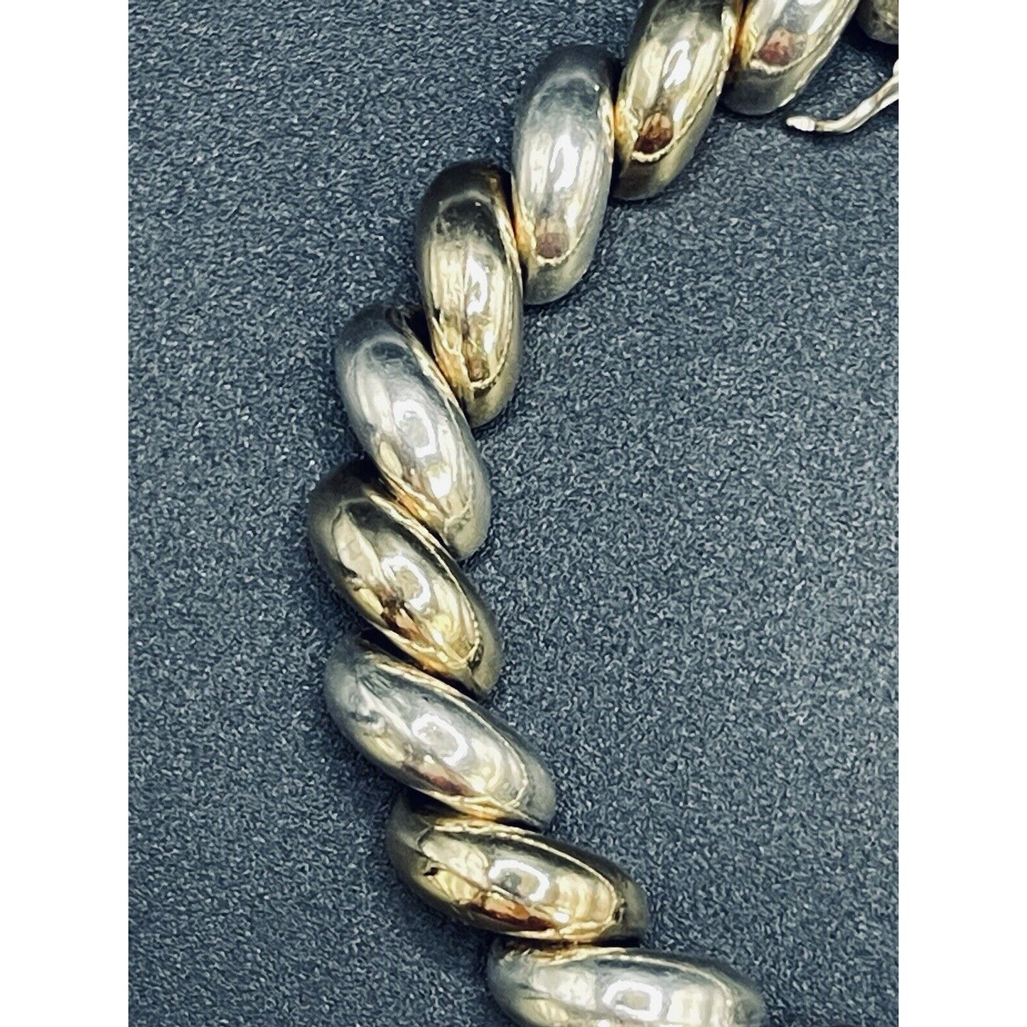 Two Tone Sterling Silver Son Marcos Bracelet 10MM 25 Grams K22