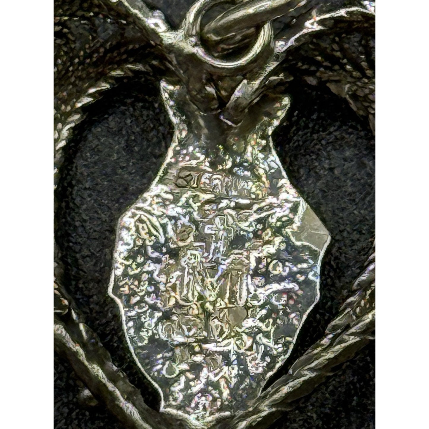 Vintage Sterling Silver Lady Guadeloupe Charm Pendant 925 P6