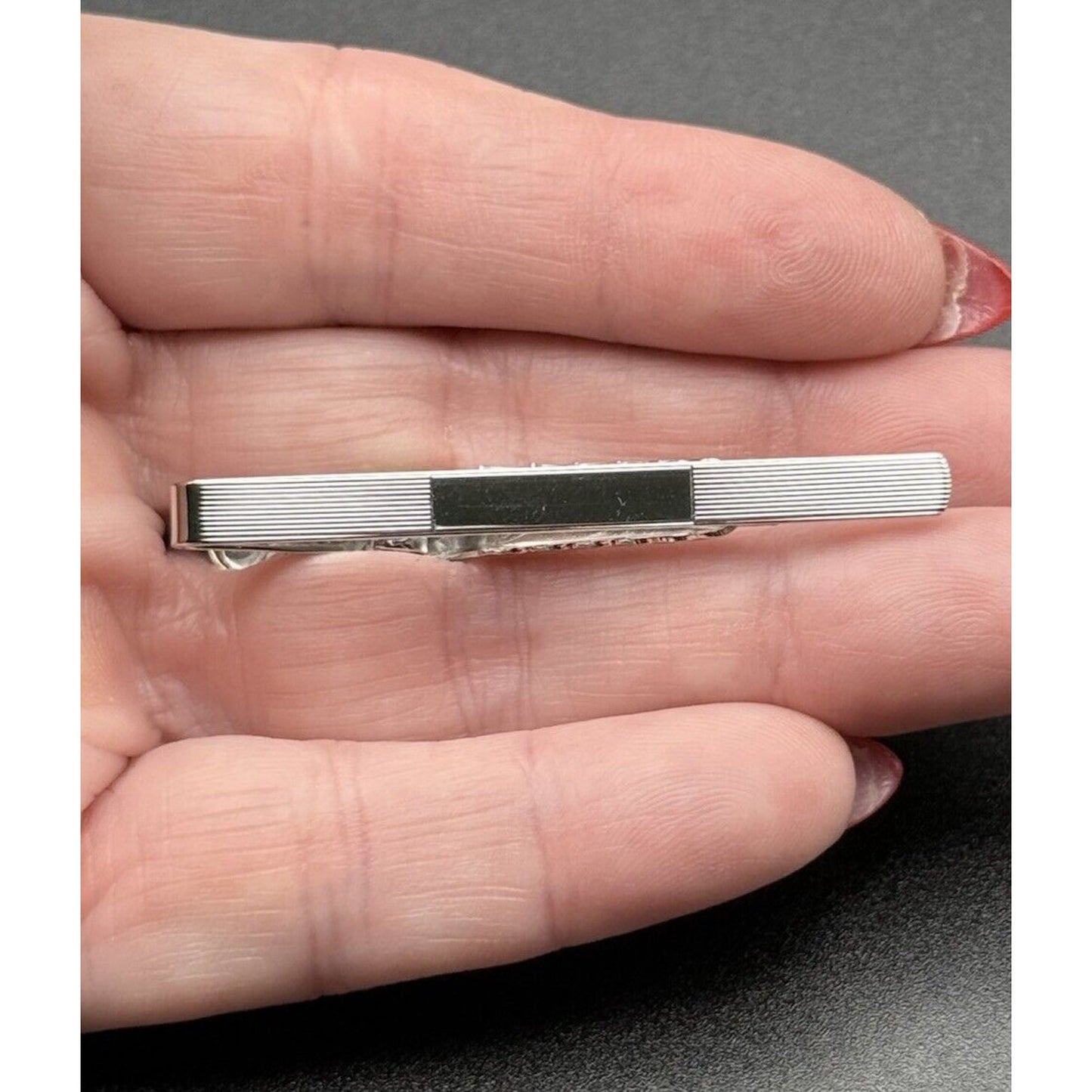 Excellent Used Condition Sterling Silver Tie Clip Engravable 4 Grams 925 N11