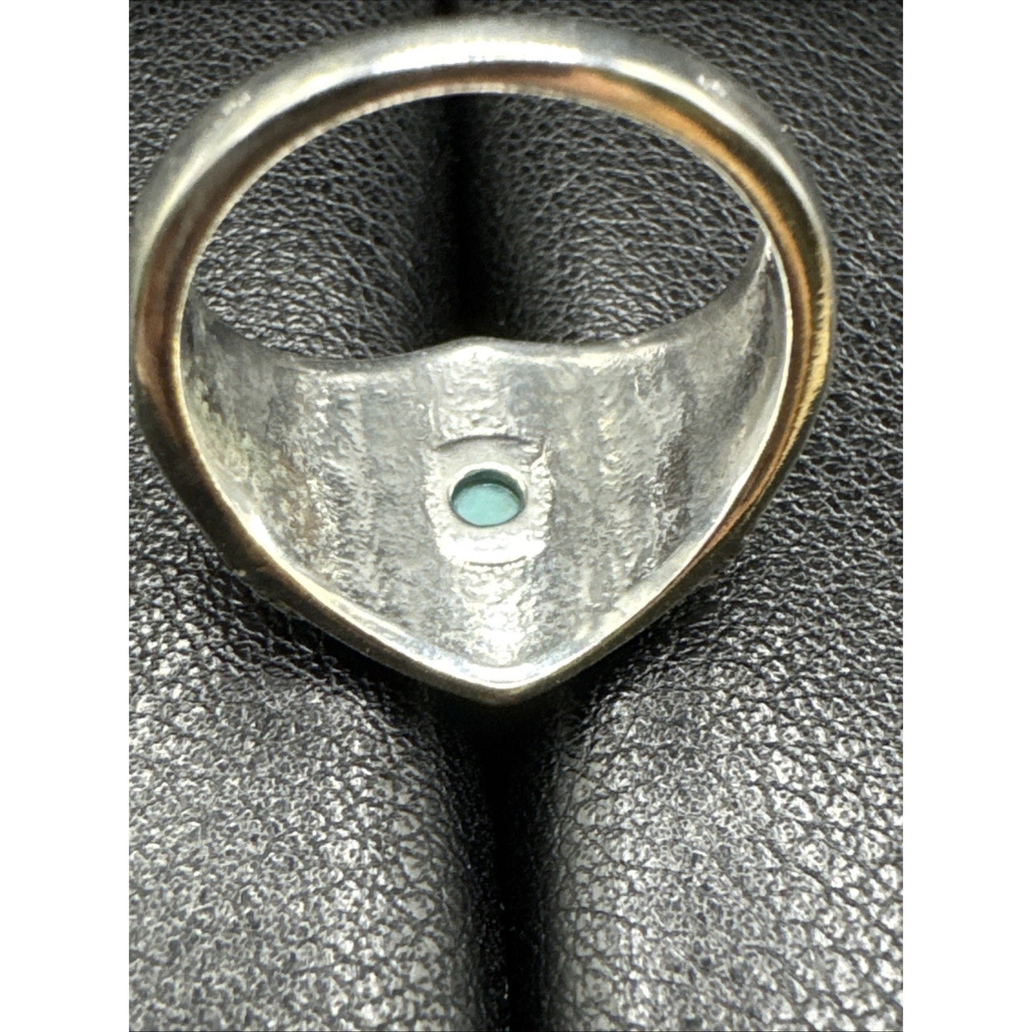 New Condition Sterling Silver Turquoise Phoenix Bird Sun Ring Size 7