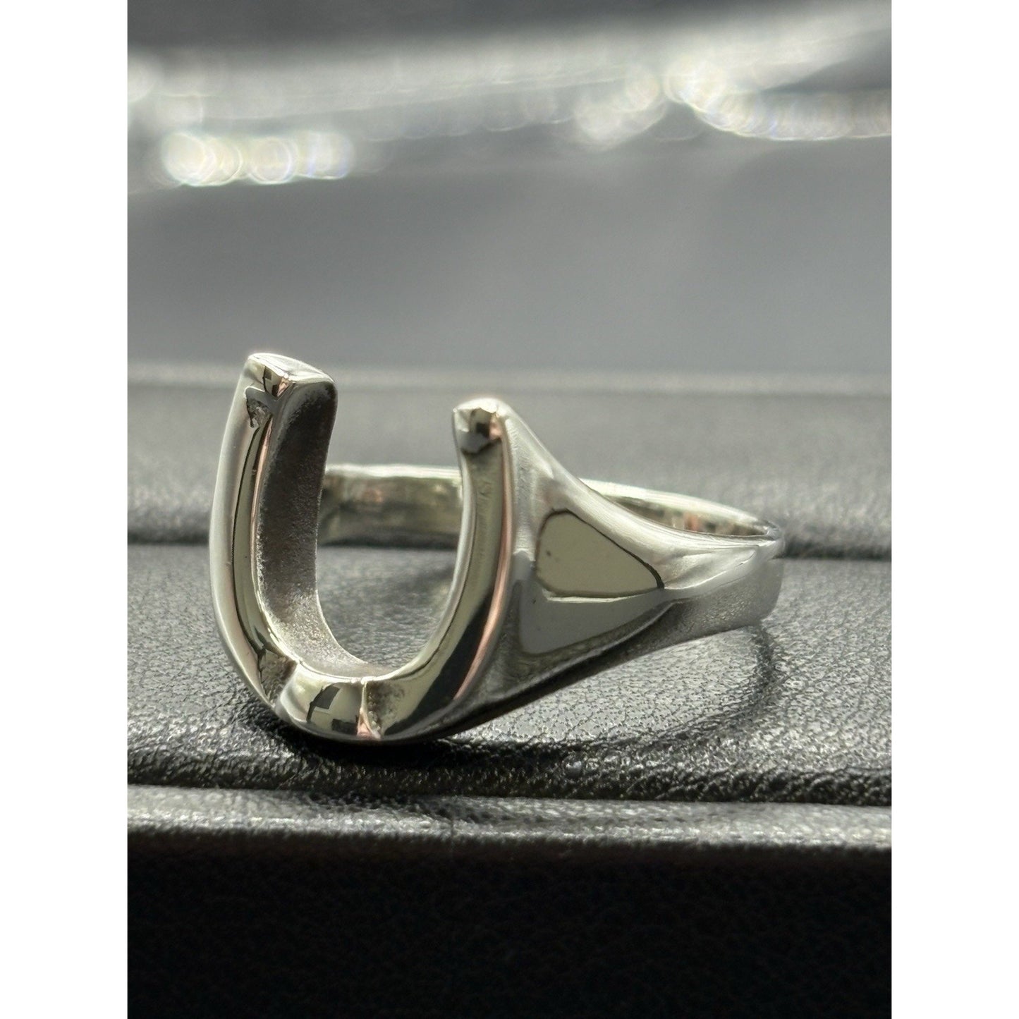 New Condition Sterling Silver Horseshoe Good Luck Ring 925 Size 10