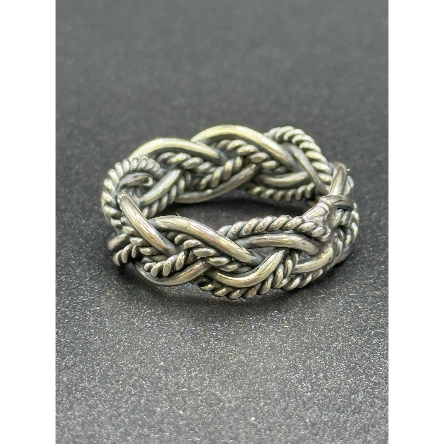 New Condition Sterling Silver Weave Band Size 9.75 925