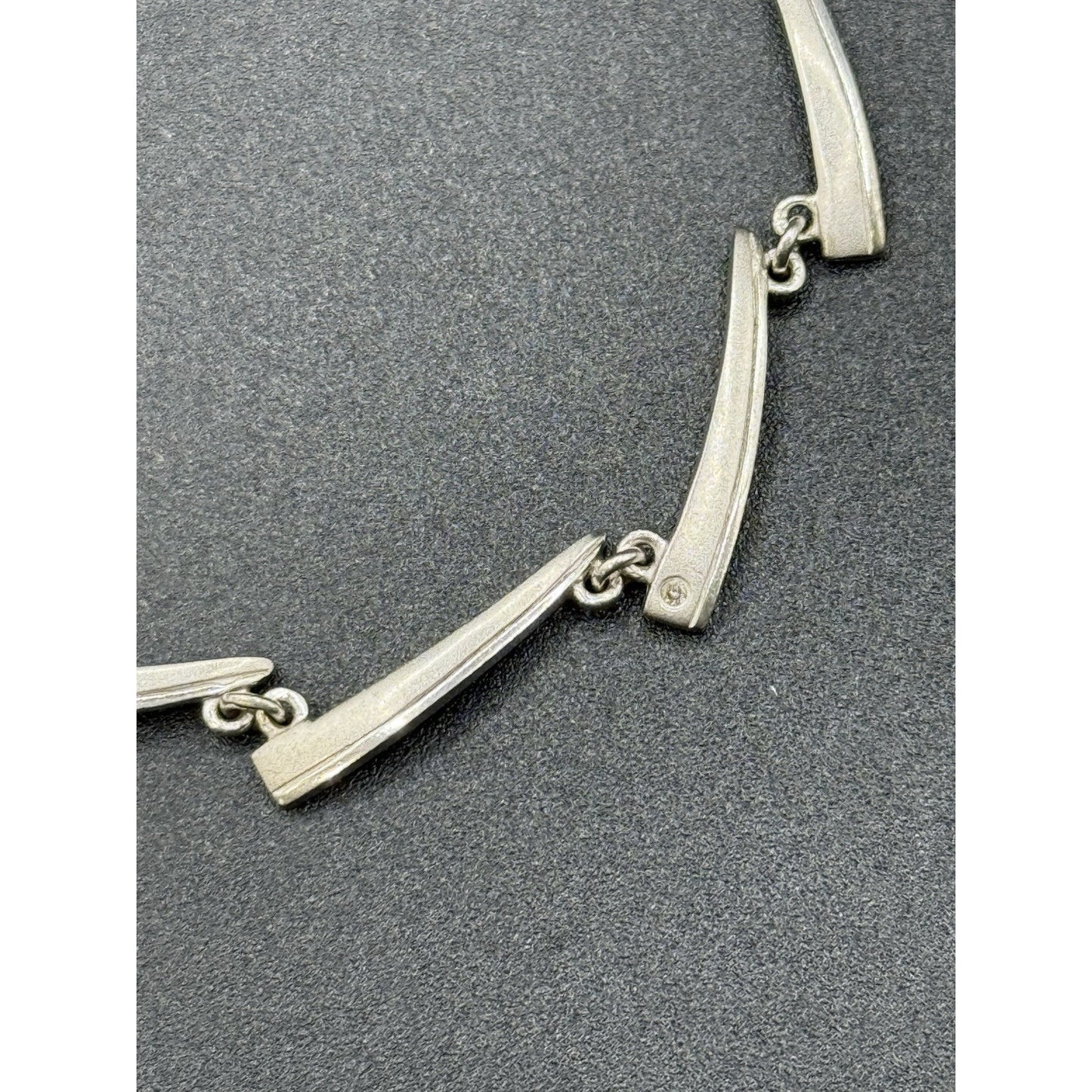 7.5” Vintage MCM Sterling Silver Link Bracelet P5