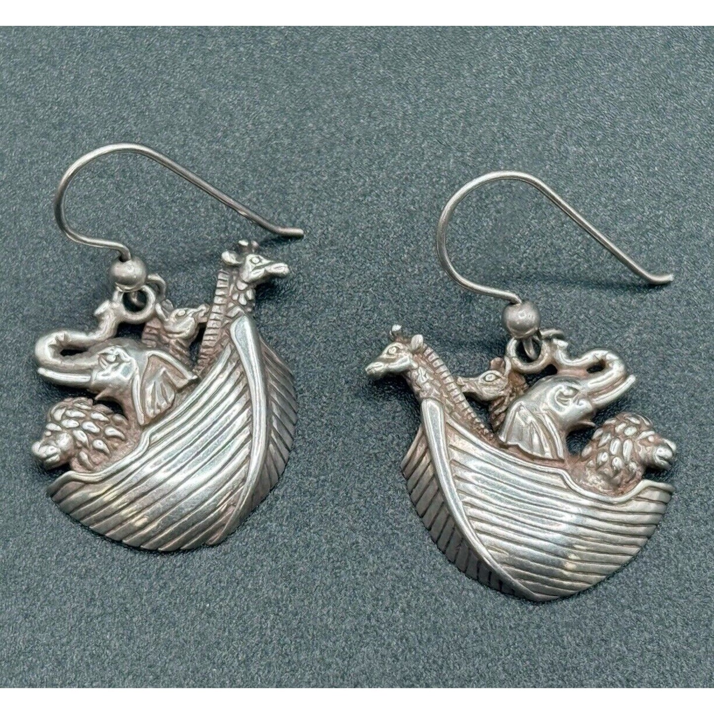 Kabana Sterling Silver Noah’s Ark Dangle Earrings 925 M15