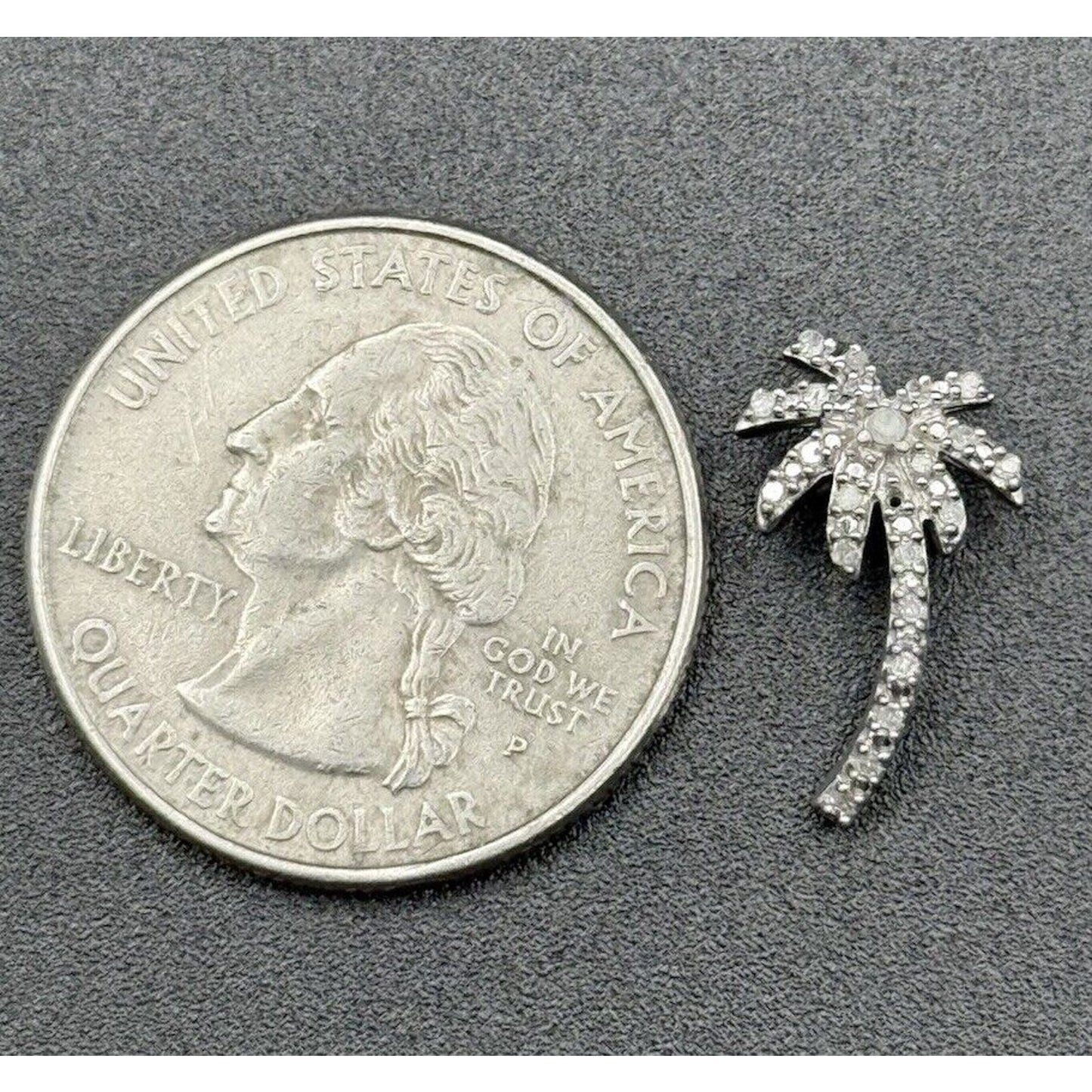 Sterling Silver Genuine Diamond Charm Pendant 925 Missing Stone N11