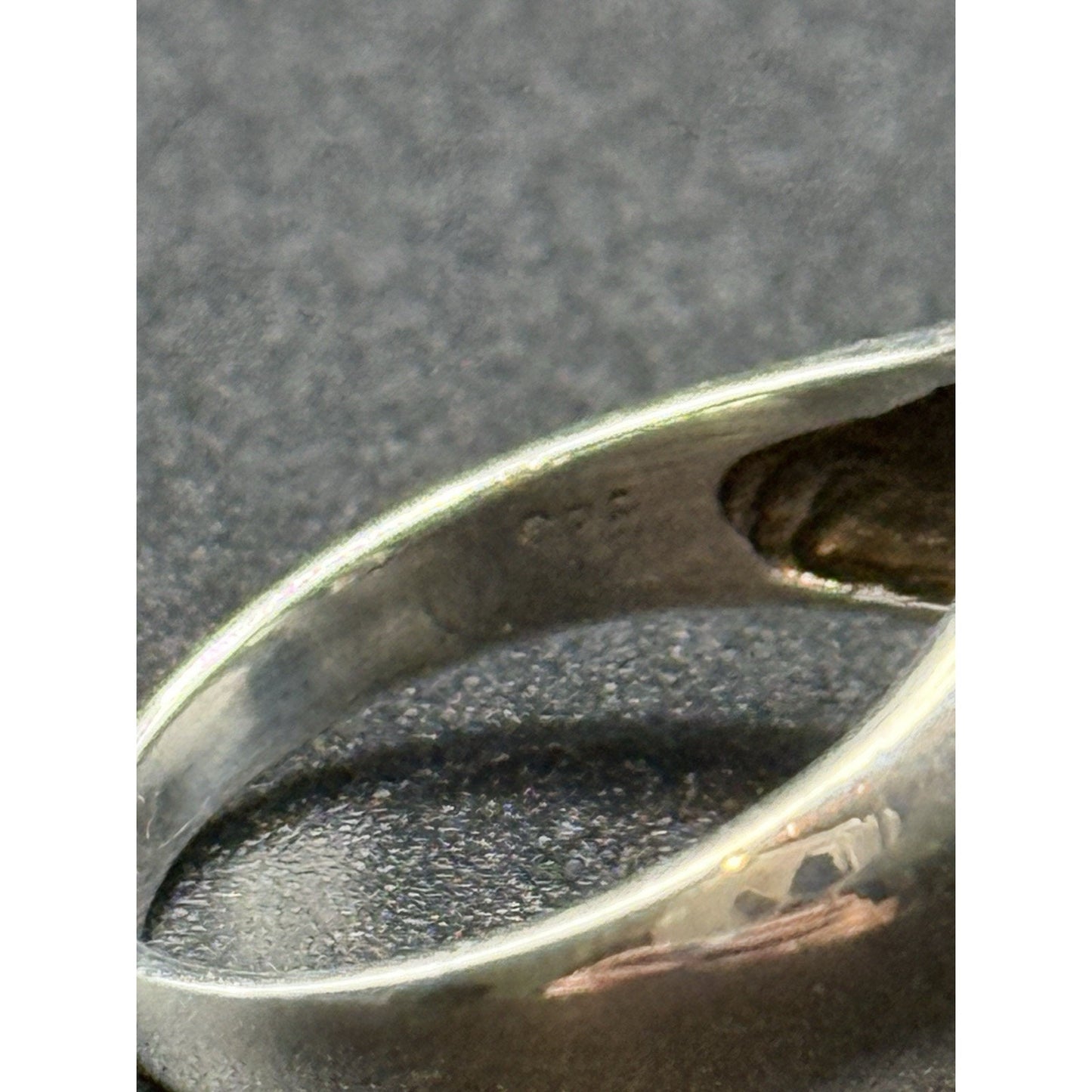 New Condition Sterling Silver Lapis Lazuli Horseshoe Ring Size 7.00