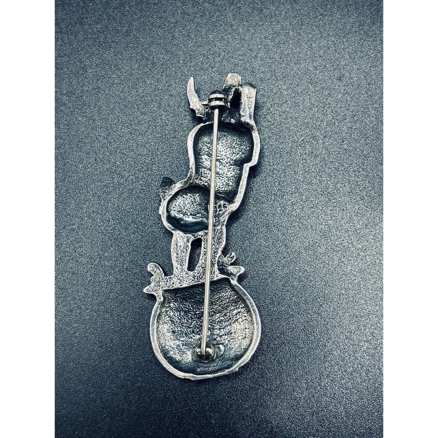 Vintage Sterling Silver Cat In Fish Bowl Brooch Pin 925 15 Grams L19