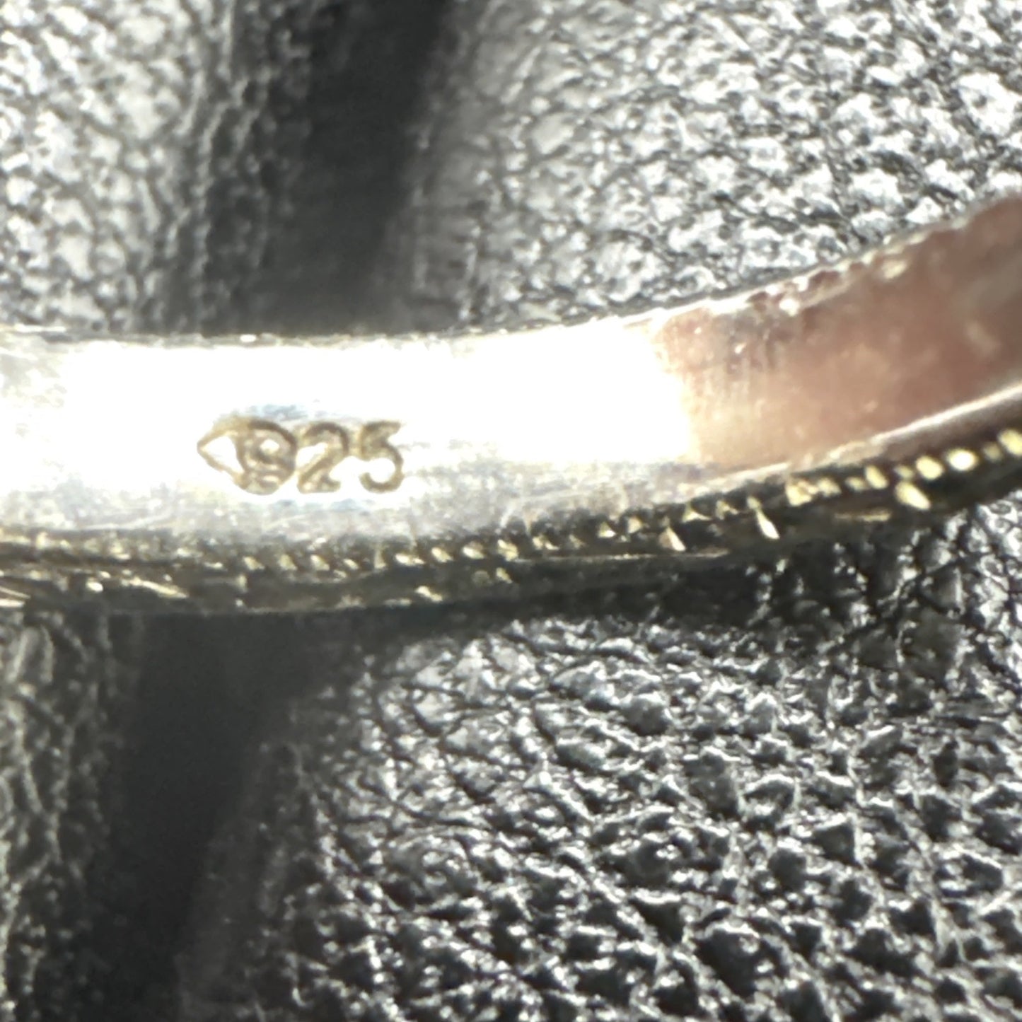 EUC Sterling Silver CZ Engraved Engagement Ring 925 Size 6.5 #1 P2