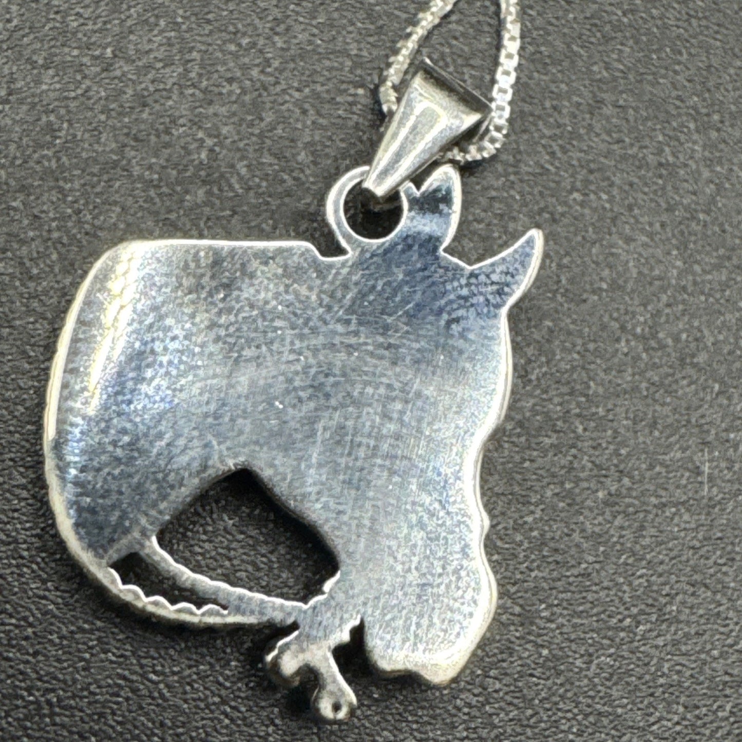 New Condition Sterling Silver 18” Horse Pendant Necklace 925