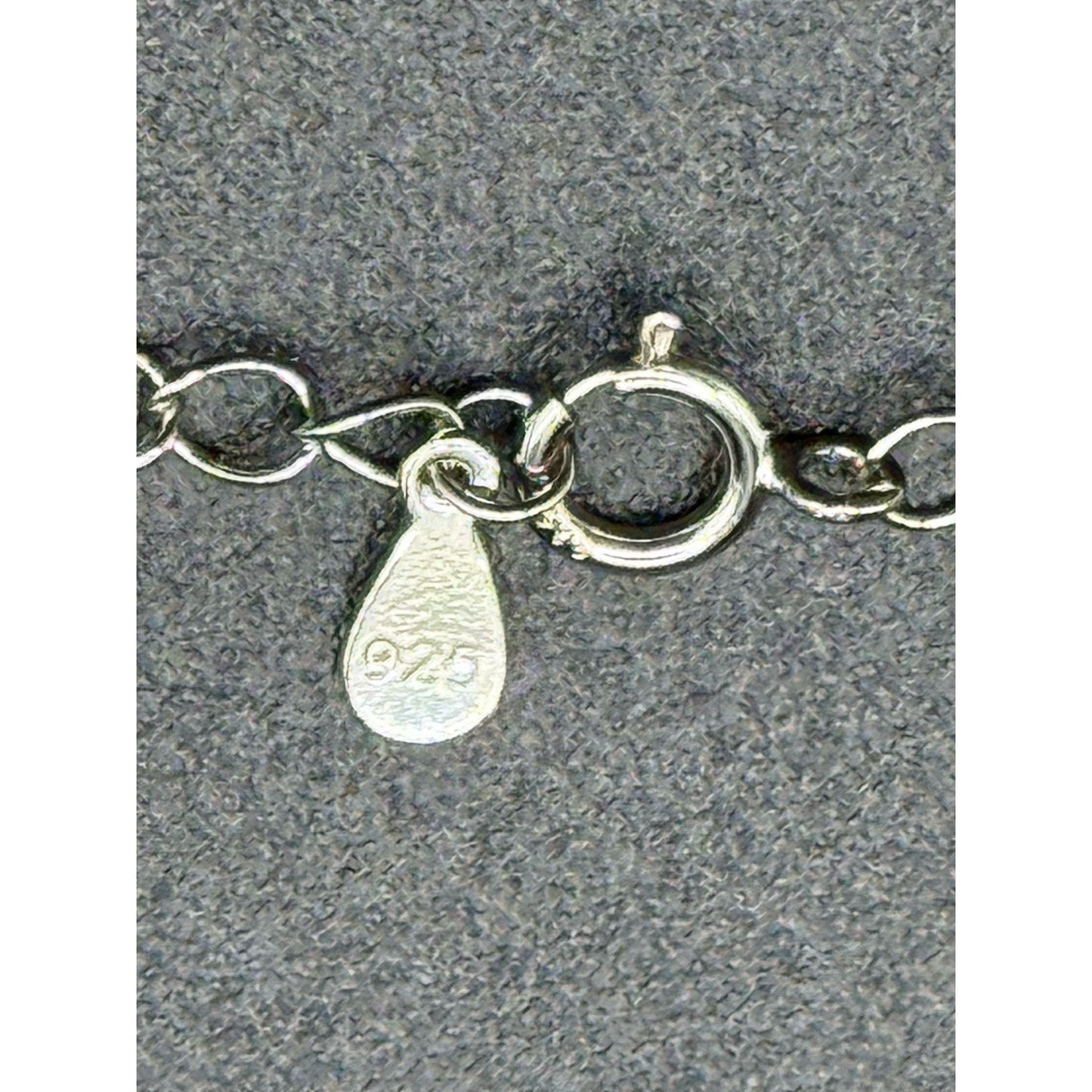 18” New Condition Sterling Silver Cross Bead Pendant Necklace 925