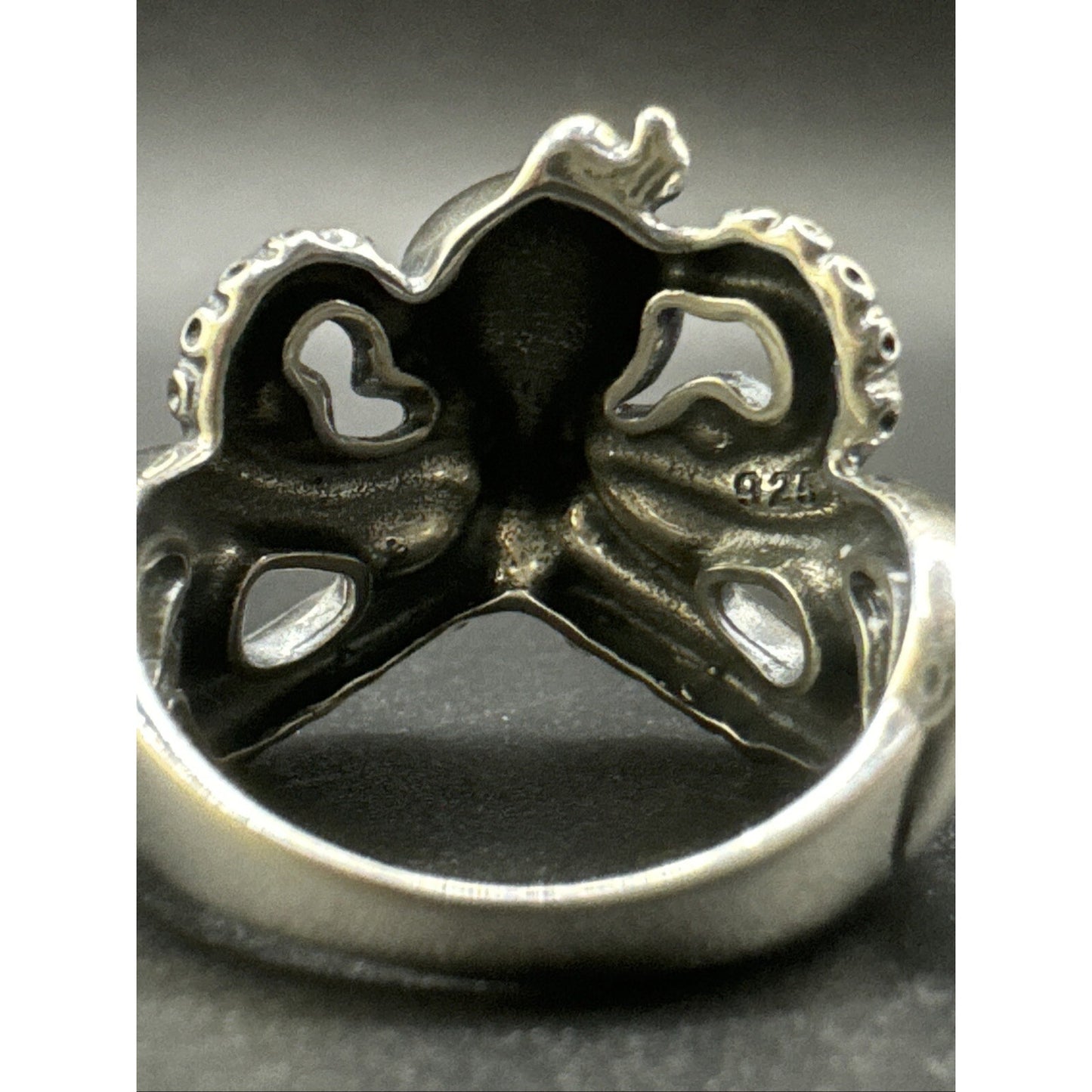 New Condition Sterling Silver Octopus Ring 925 Size 10