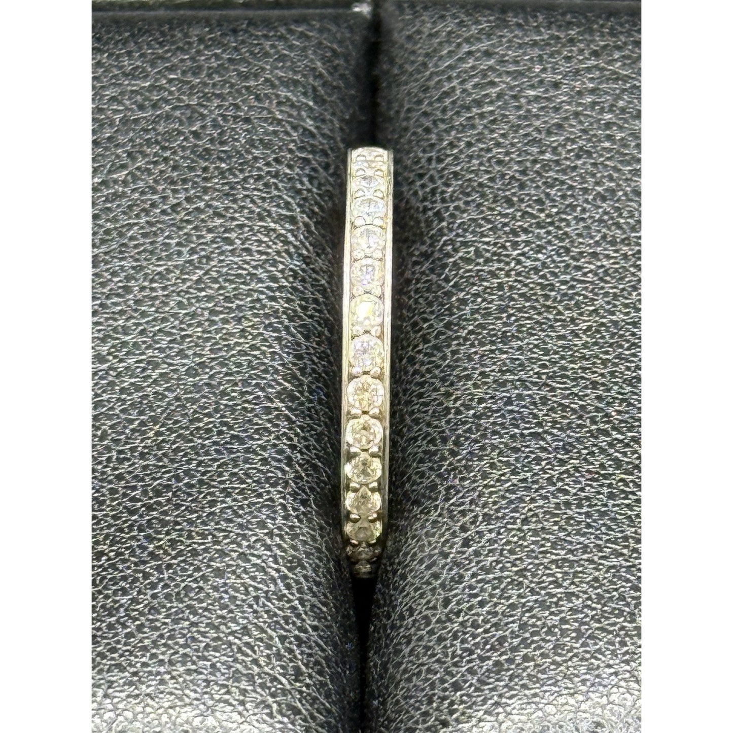 Sterling Silver Cubic Zirconia Eternity Band Size 8.75 925 P10