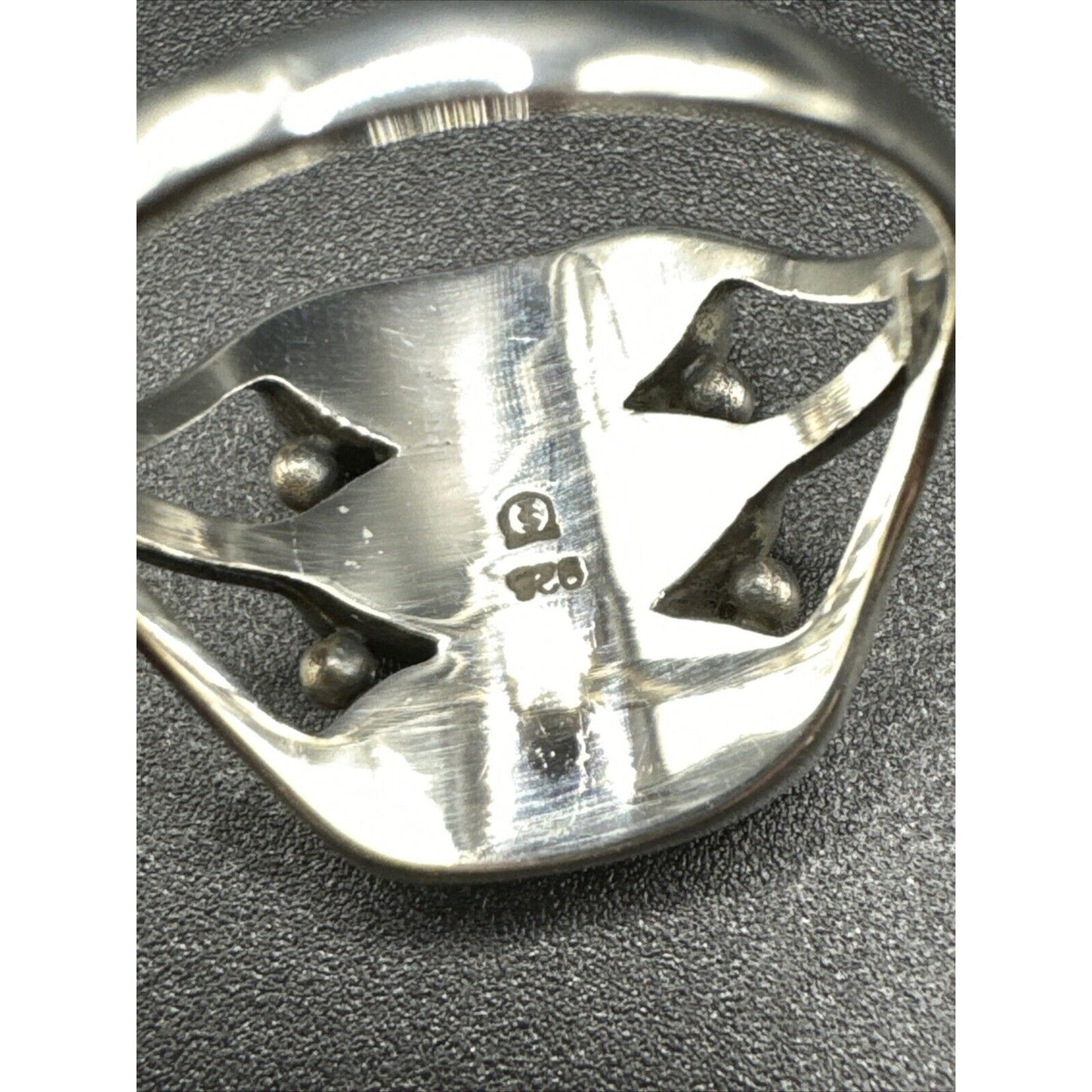 New Condition Sterling Silver Mother Pearl Turquoise Coral Ring 925 Size 7.00