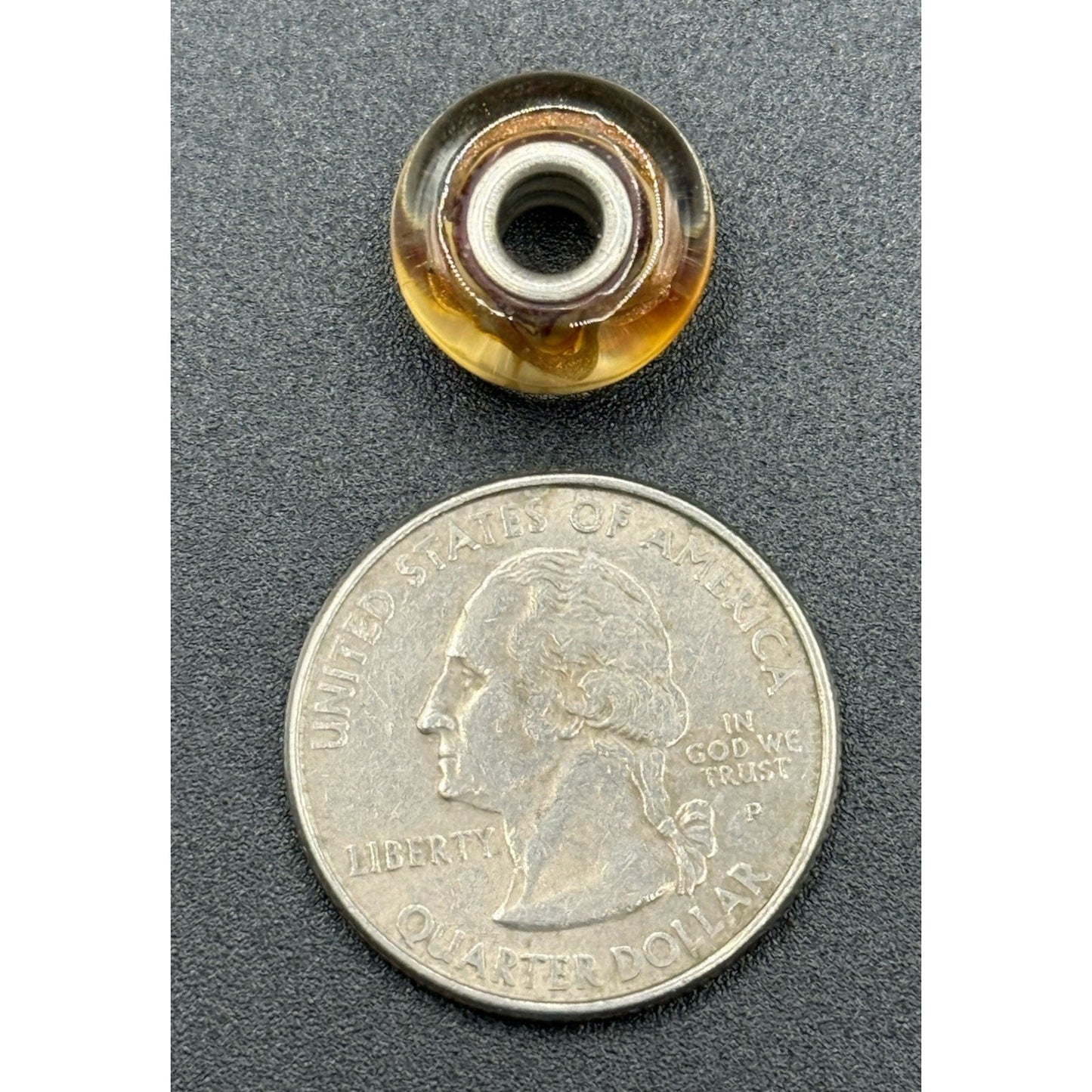 Chamilia Sterling Silver Shimmering Gold Murano Glass Charm #2 P19