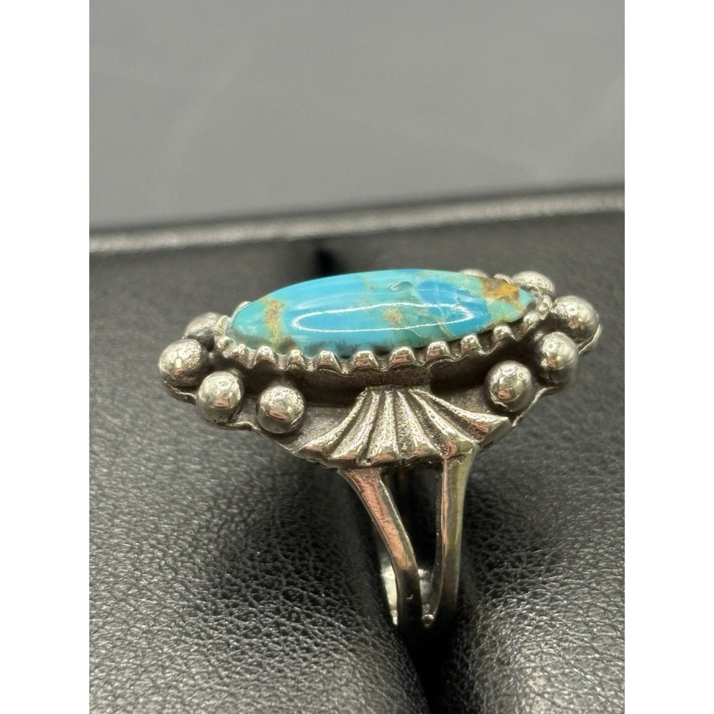 New Condition Sterling Silver Turquoise Ring Size 7