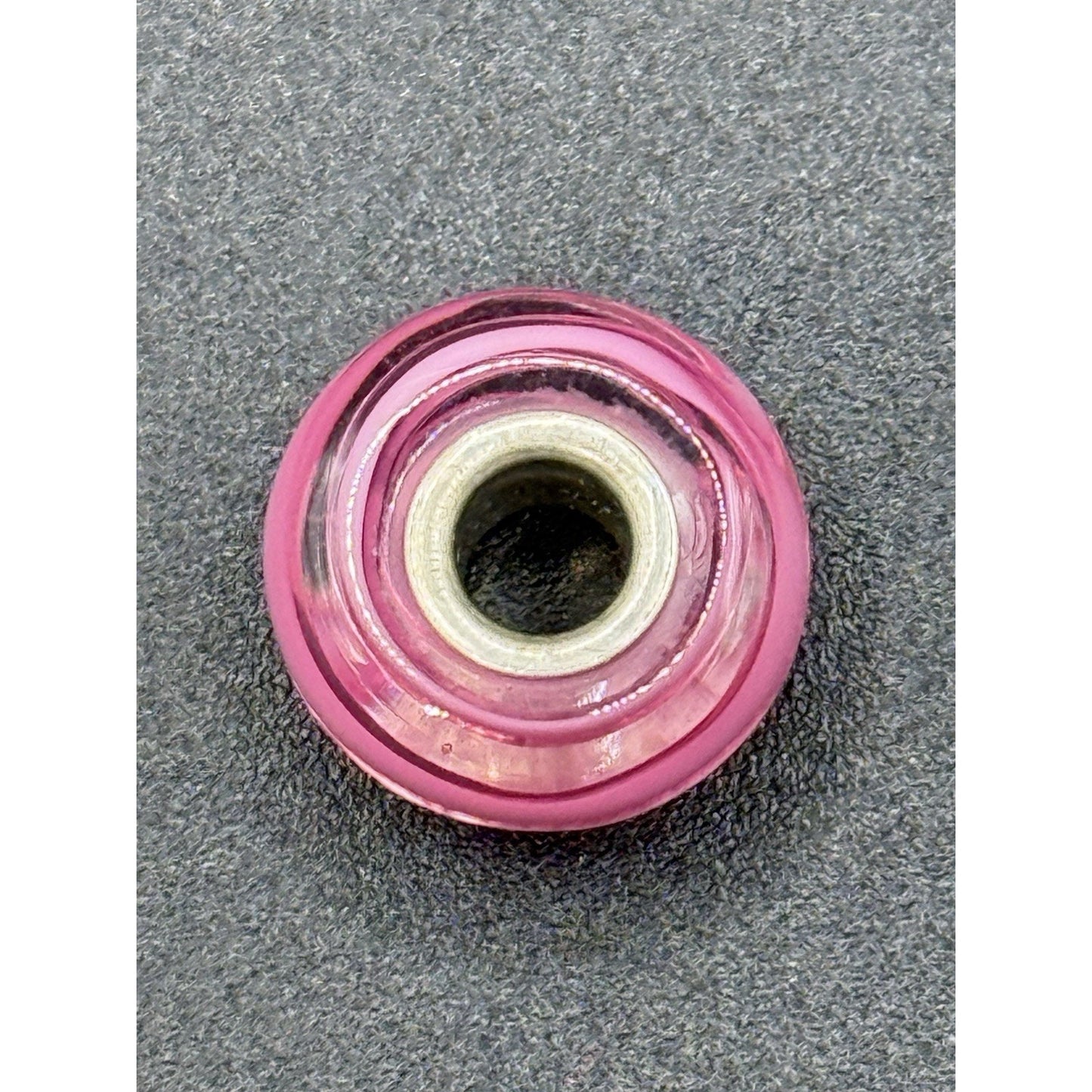 Chamilia Sterling Silver Pink Swirl Murano Glass Charm P19