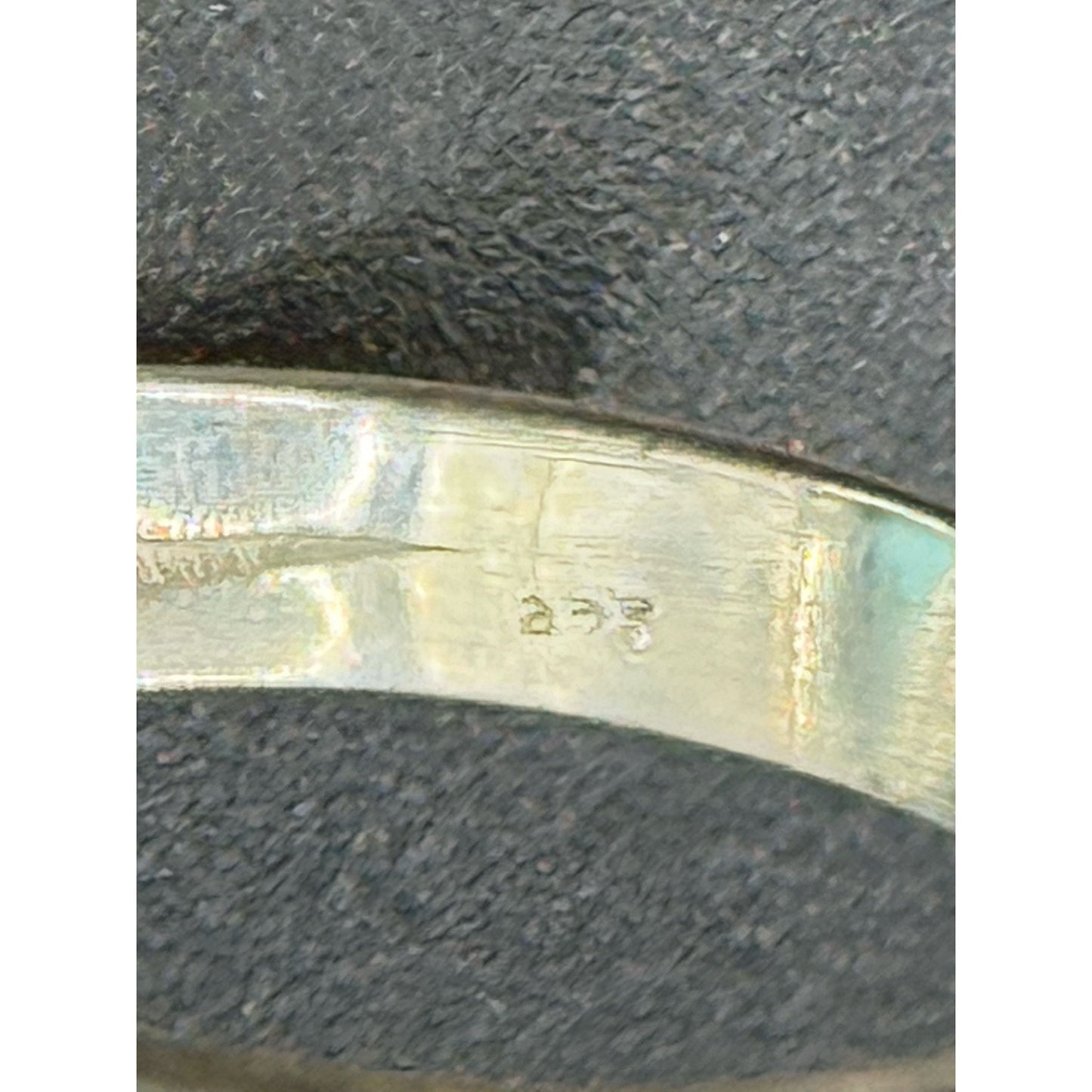 New Condition Sterling Silver Turquoise Oblong Ring Size 7.00