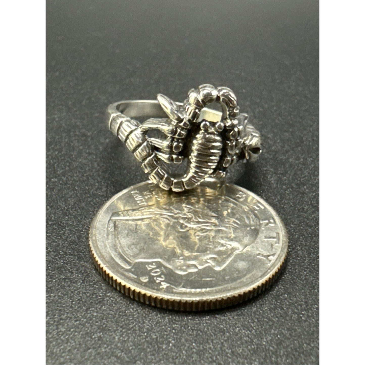 New Condition Sterling Silver Scorpion Scorpio Ring 925 Size 10