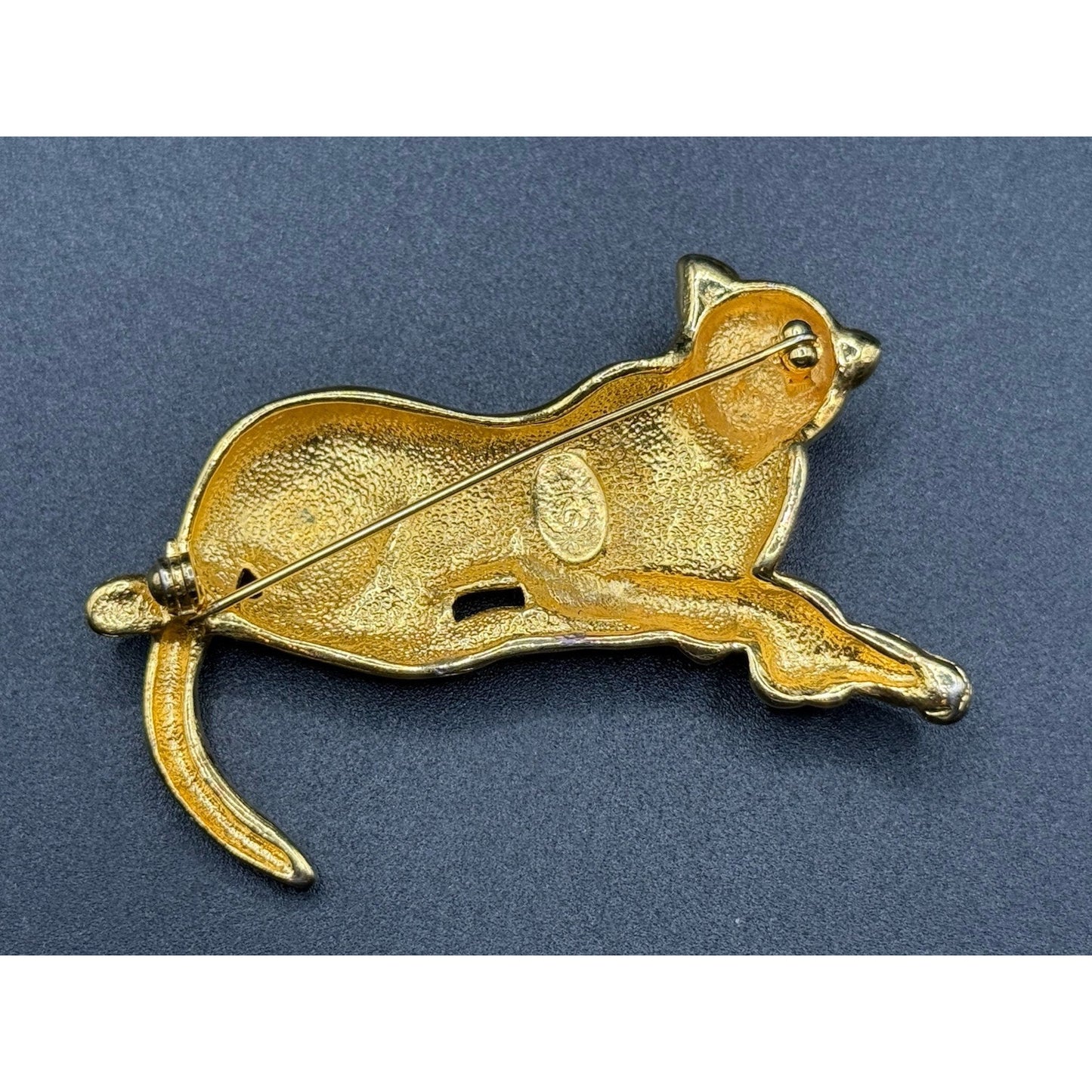Vintage MCM Premier Design Leopard Gold Tone Brooch N19