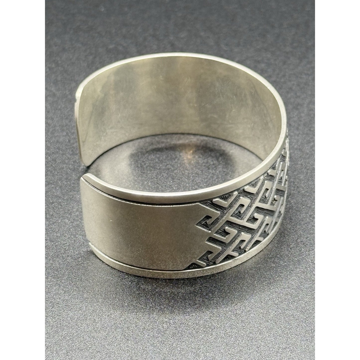 7” Sterling Silver 24MM Cuff Bracelet 37 Grams N13