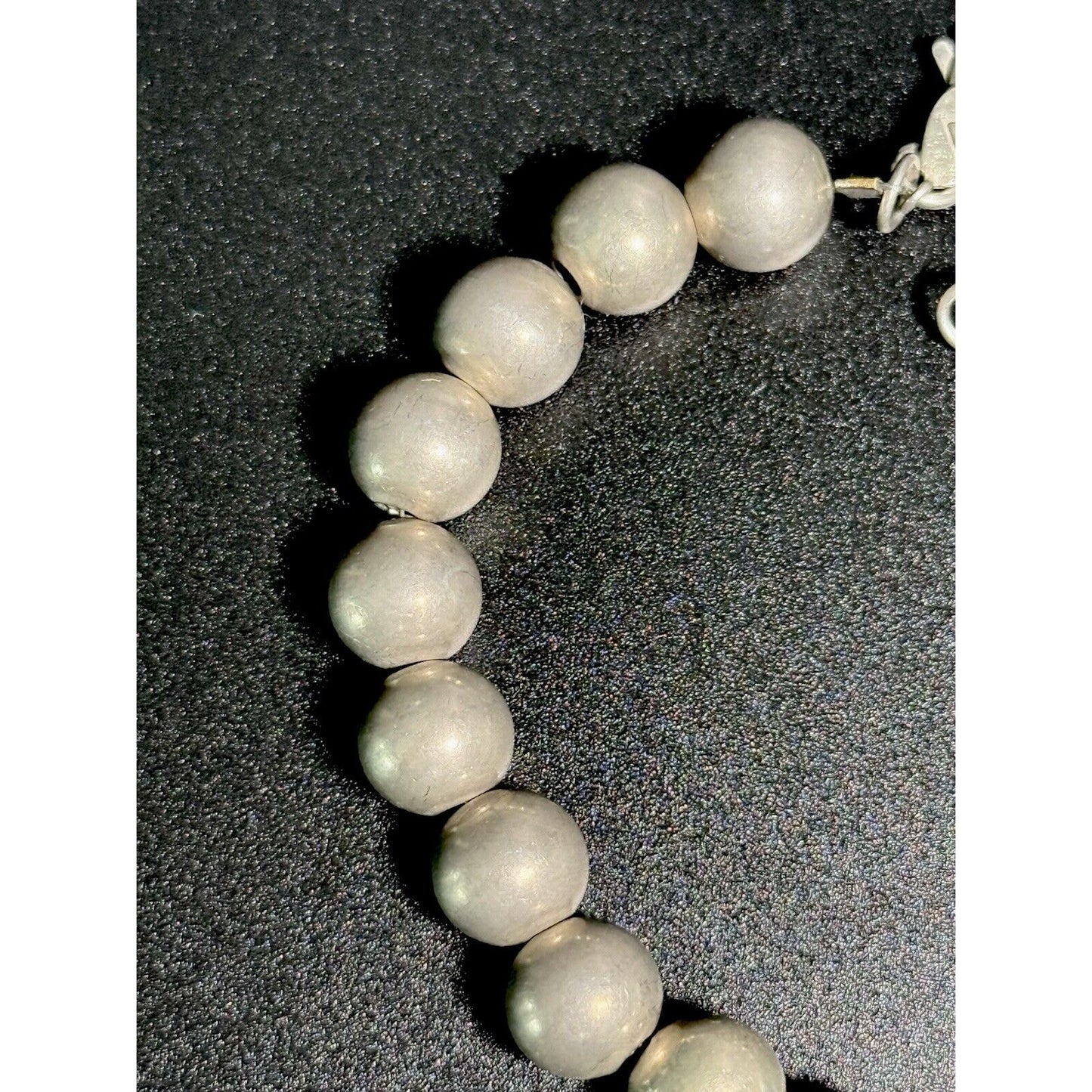 Silpada Sterling Silver 9MM Ball Bracelet 7.5” 21 Grams Heavy Wear M28
