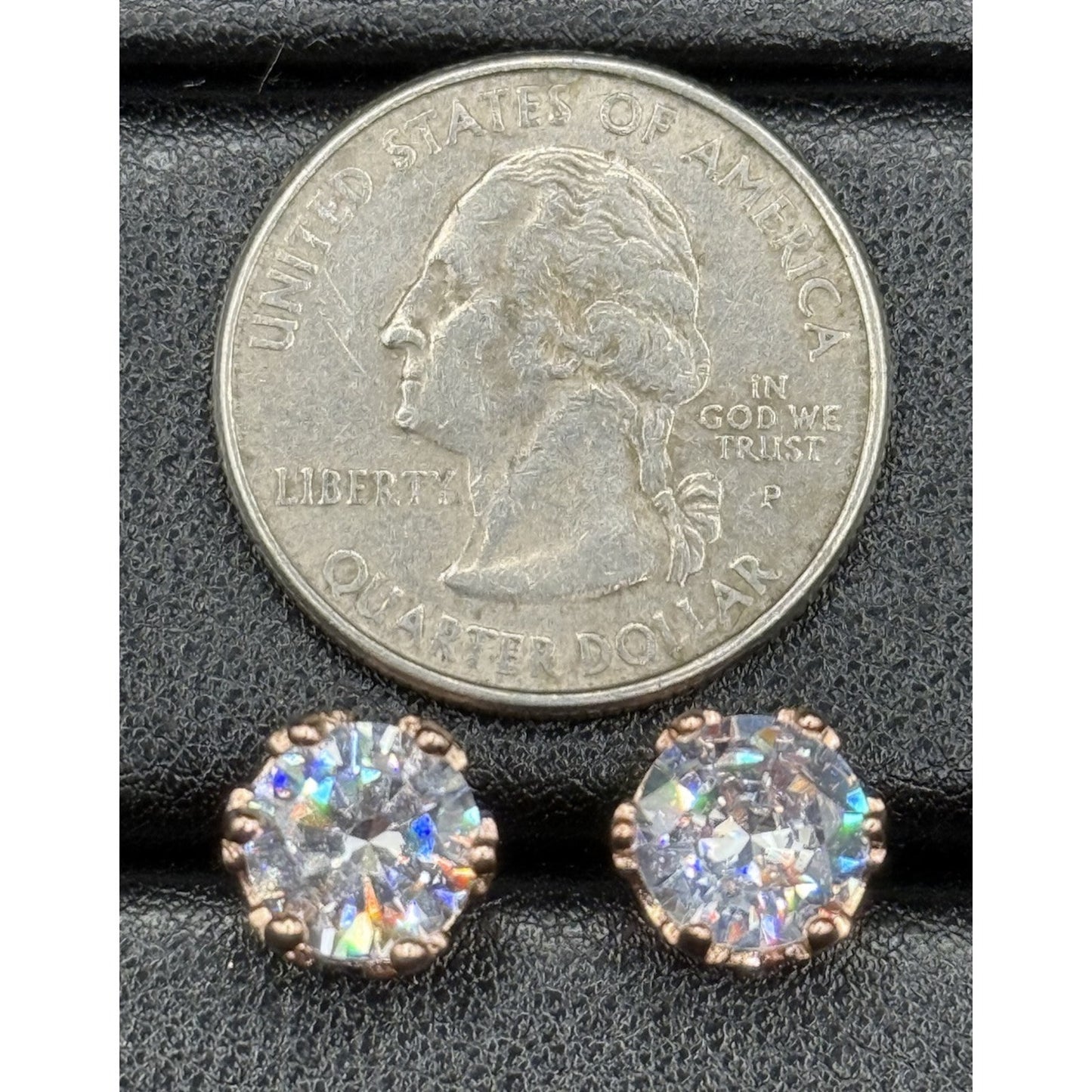NOS JTV Rose Sterling Silver Bella Luce Studded Earrings Cubic Zirconia N19