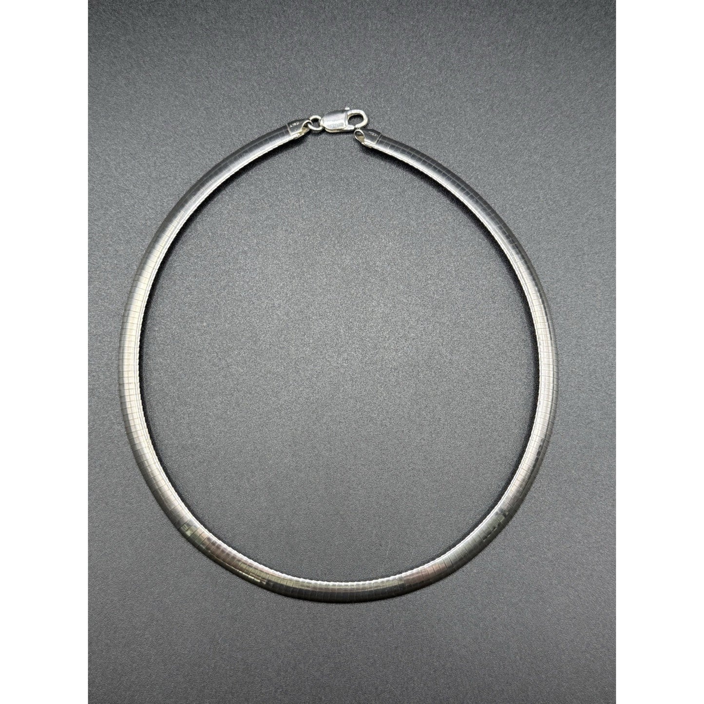 16” Sterling Silver Collar Omega Necklace 29 Grams 8MM N28