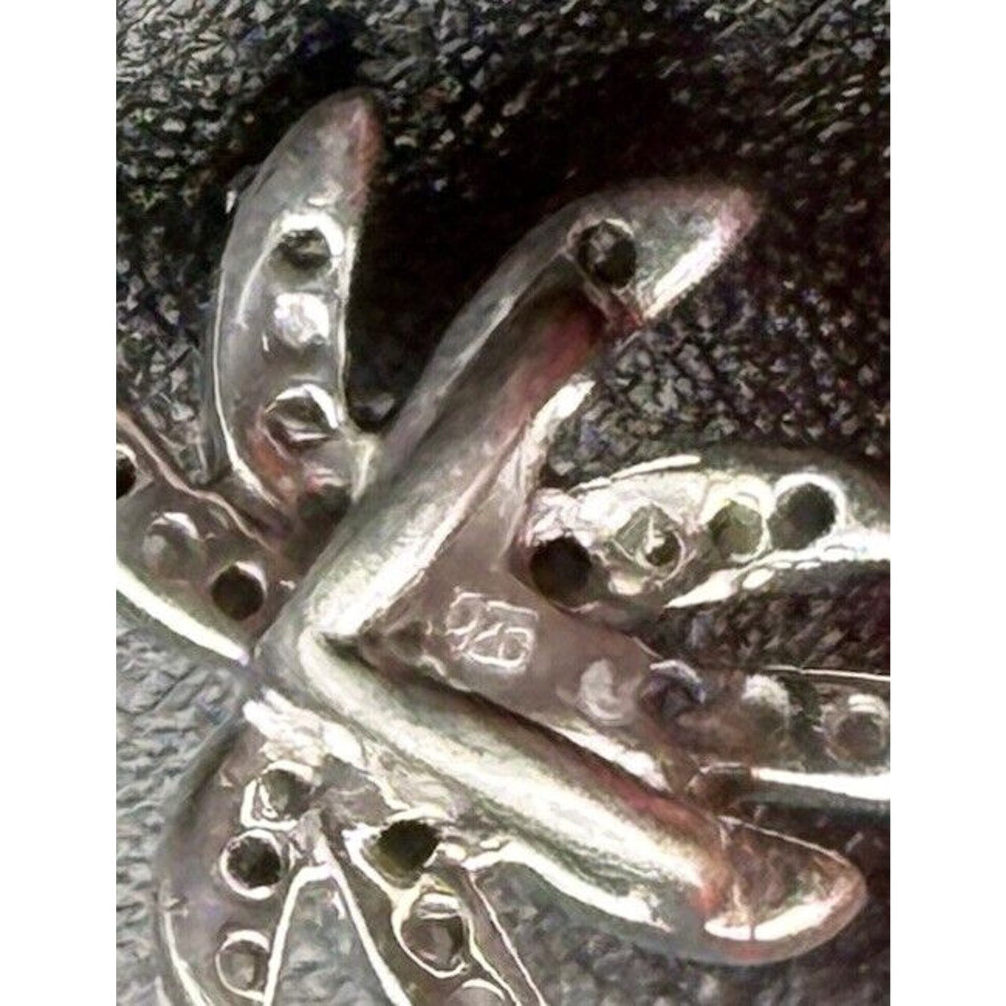 Sterling Silver Genuine Diamond Charm Pendant 925 Missing Stone N11