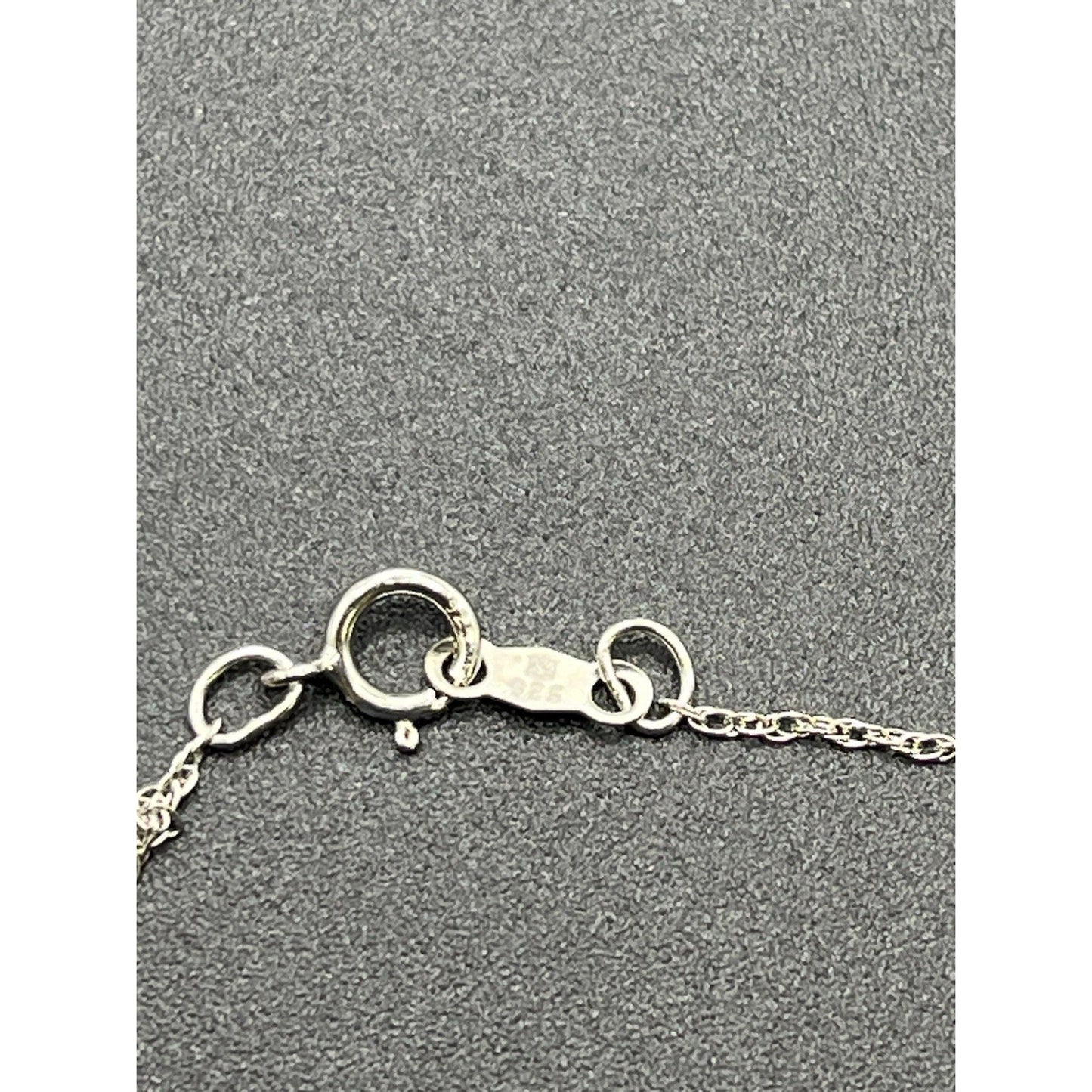 18" New Condition White Sapphire Enamel Snake Necklace