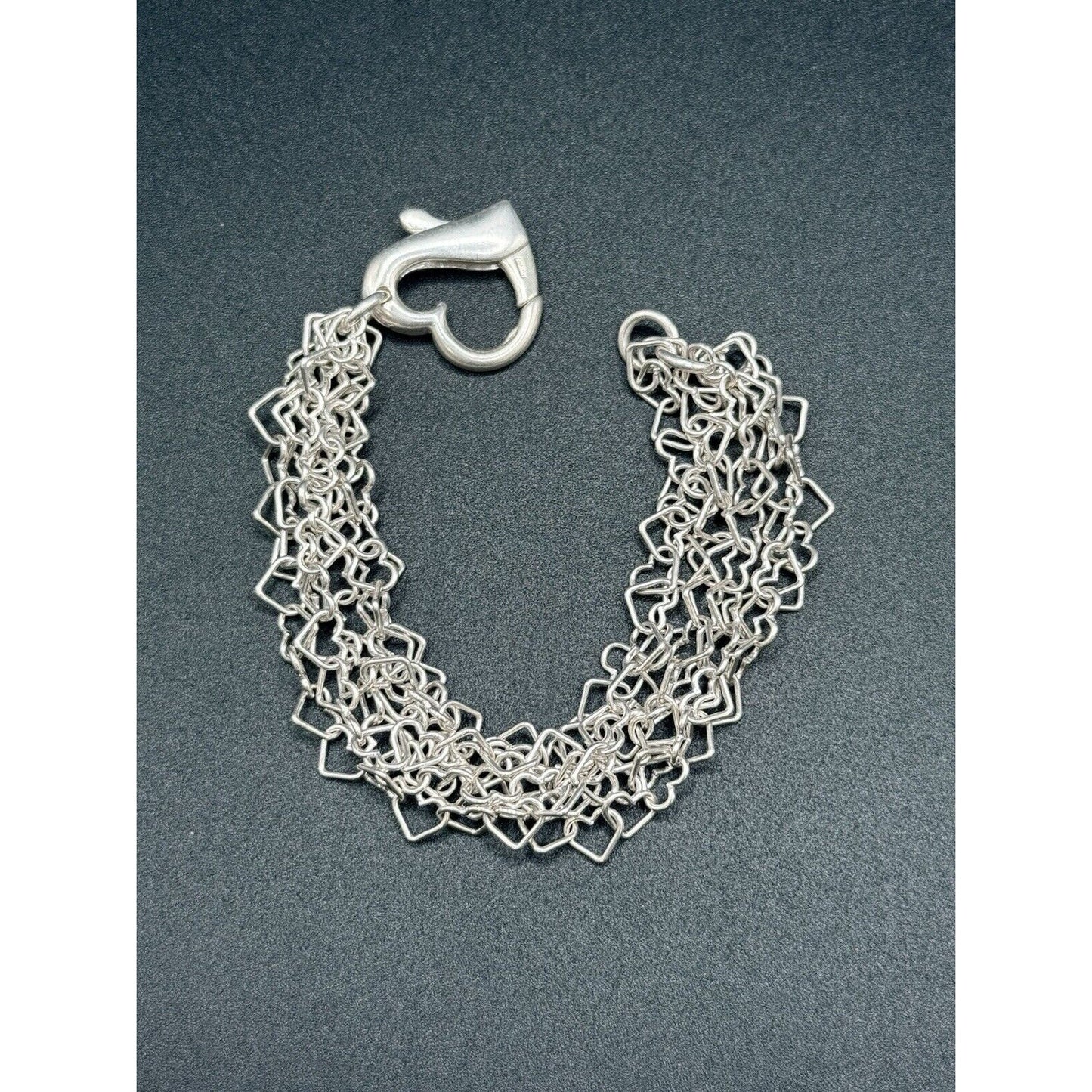 7” Sterling Silver Multi Strand Bracelet Italy 24 Grams 925 M8
