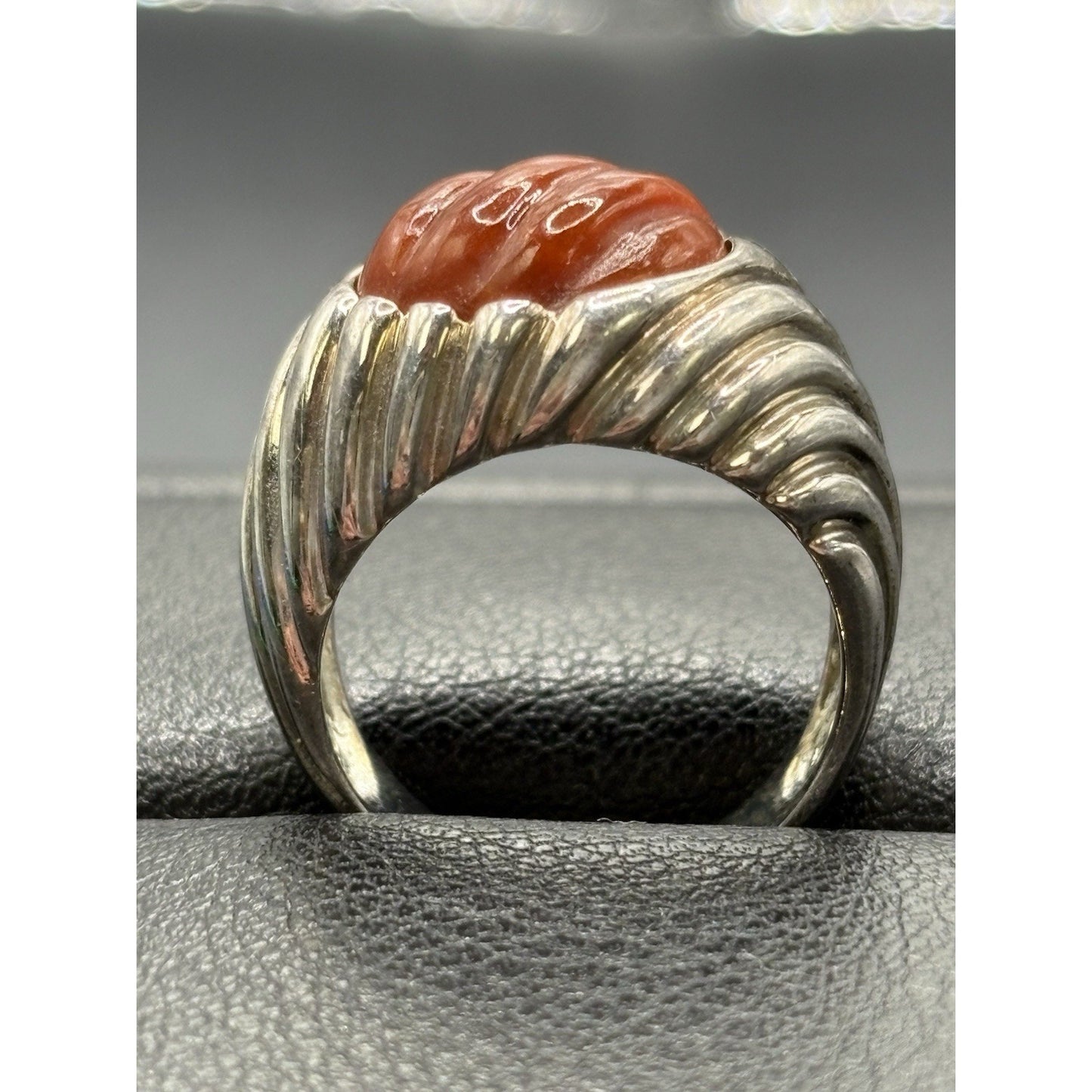 Ross Simmons Sterling Silver Carved Camelion Ring Size 6 W18