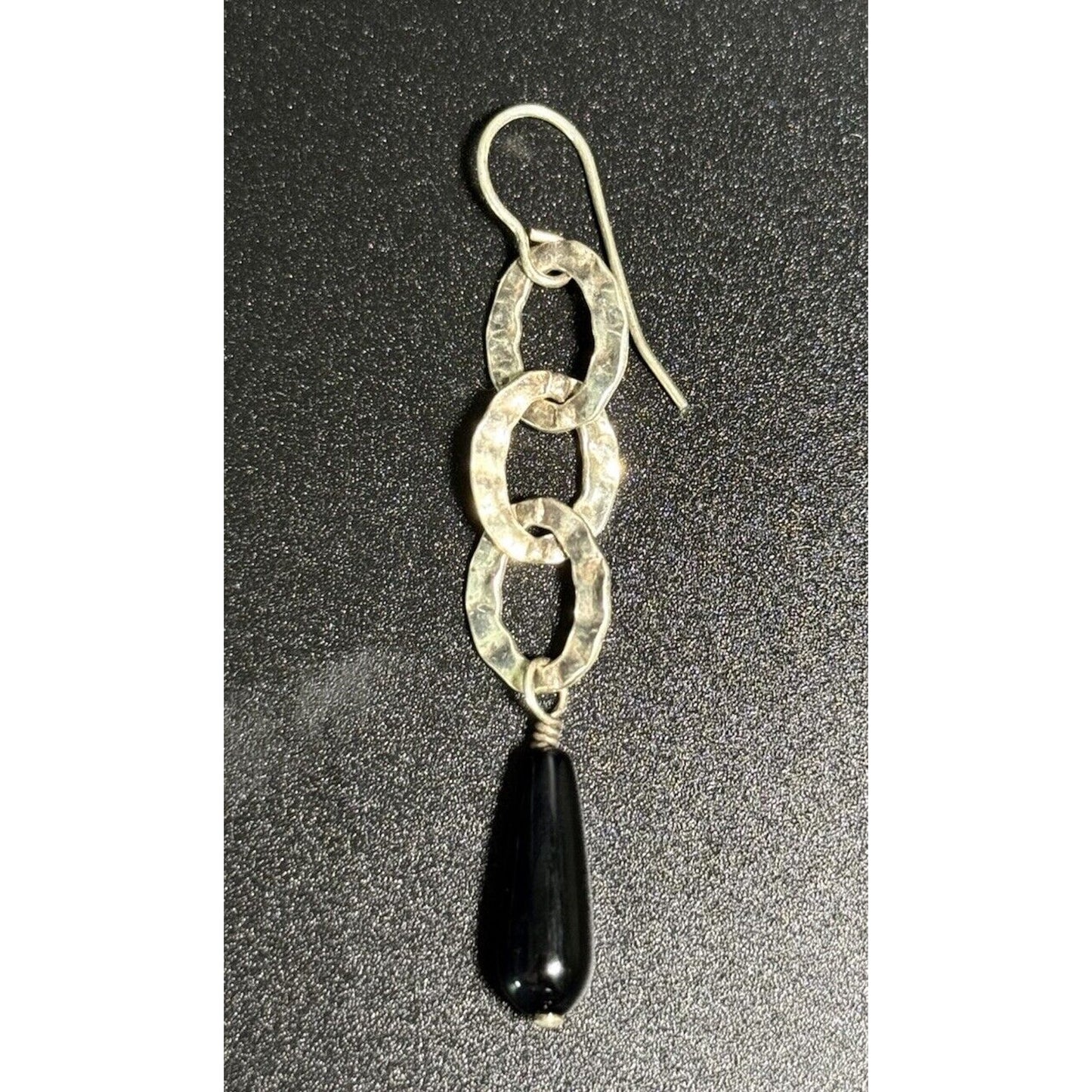 Silpada Sterling Silver Onyx Dangle Earrings 925 M28